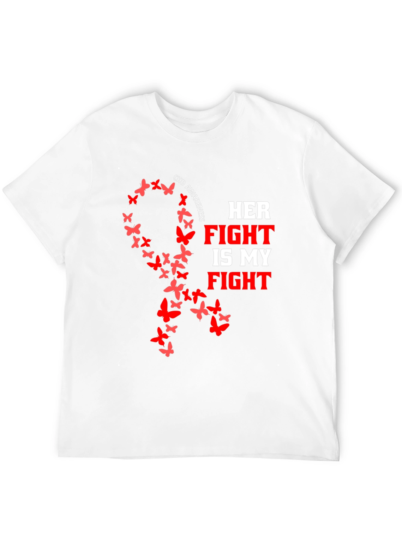 CHD Awareness Butterfly Ribbon T-Shirt