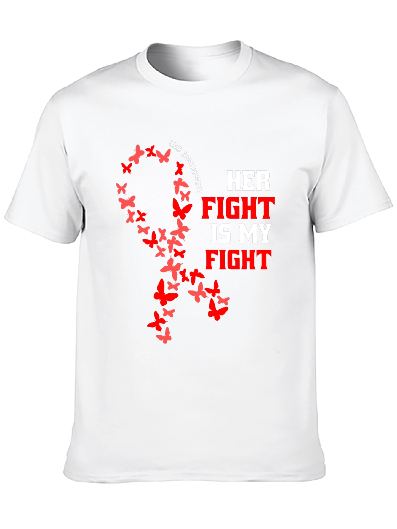 CHD Awareness Butterfly Ribbon T-Shirt