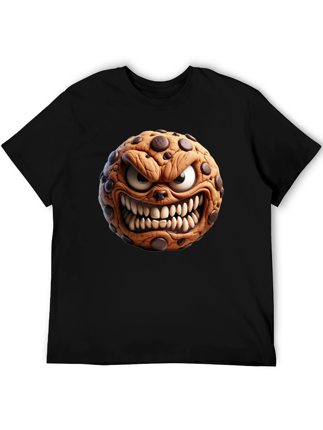 Mens Black T-Shirt - Evil Cookie Design