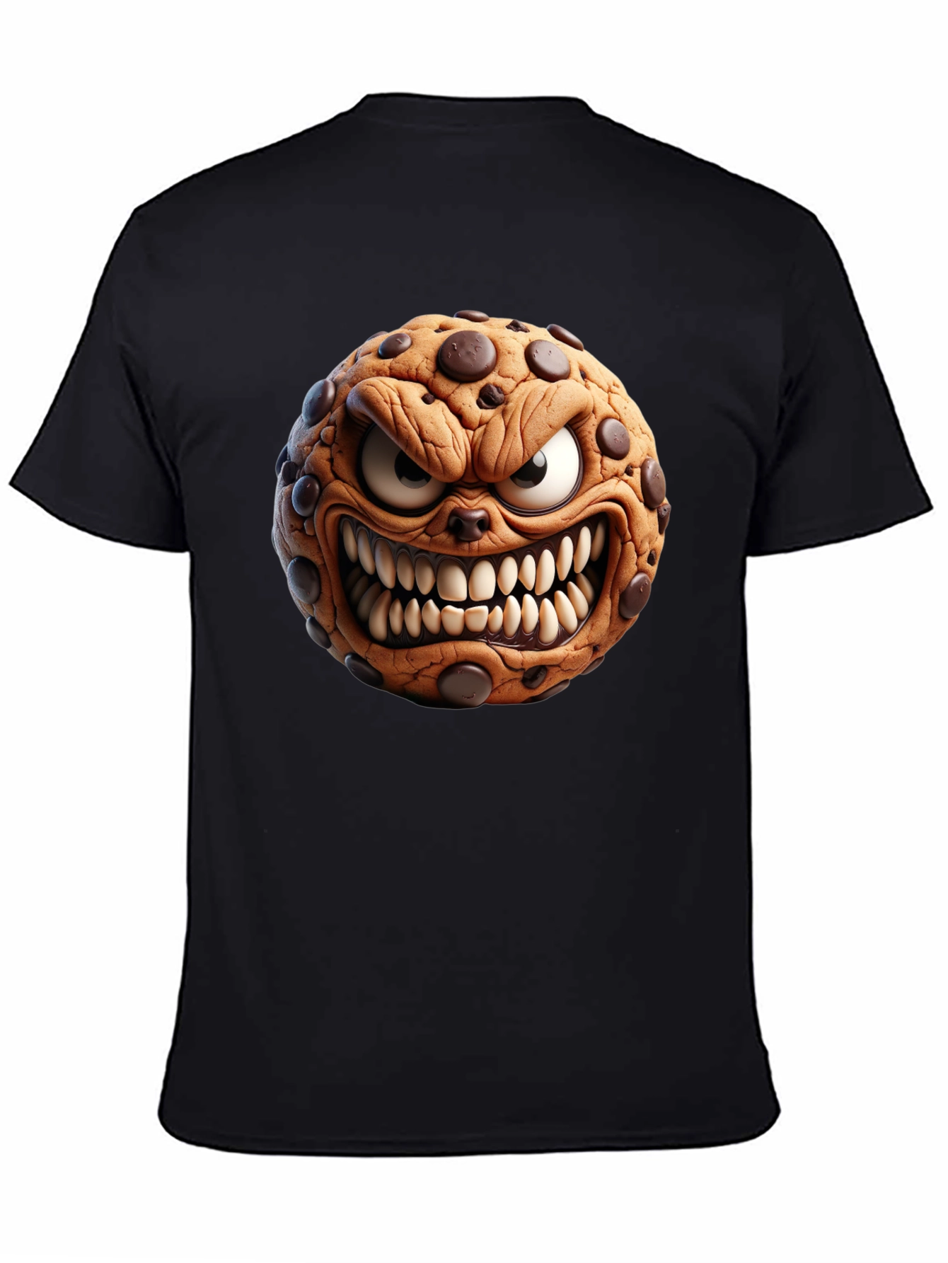 Mens Black T-Shirt - Evil Cookie Design