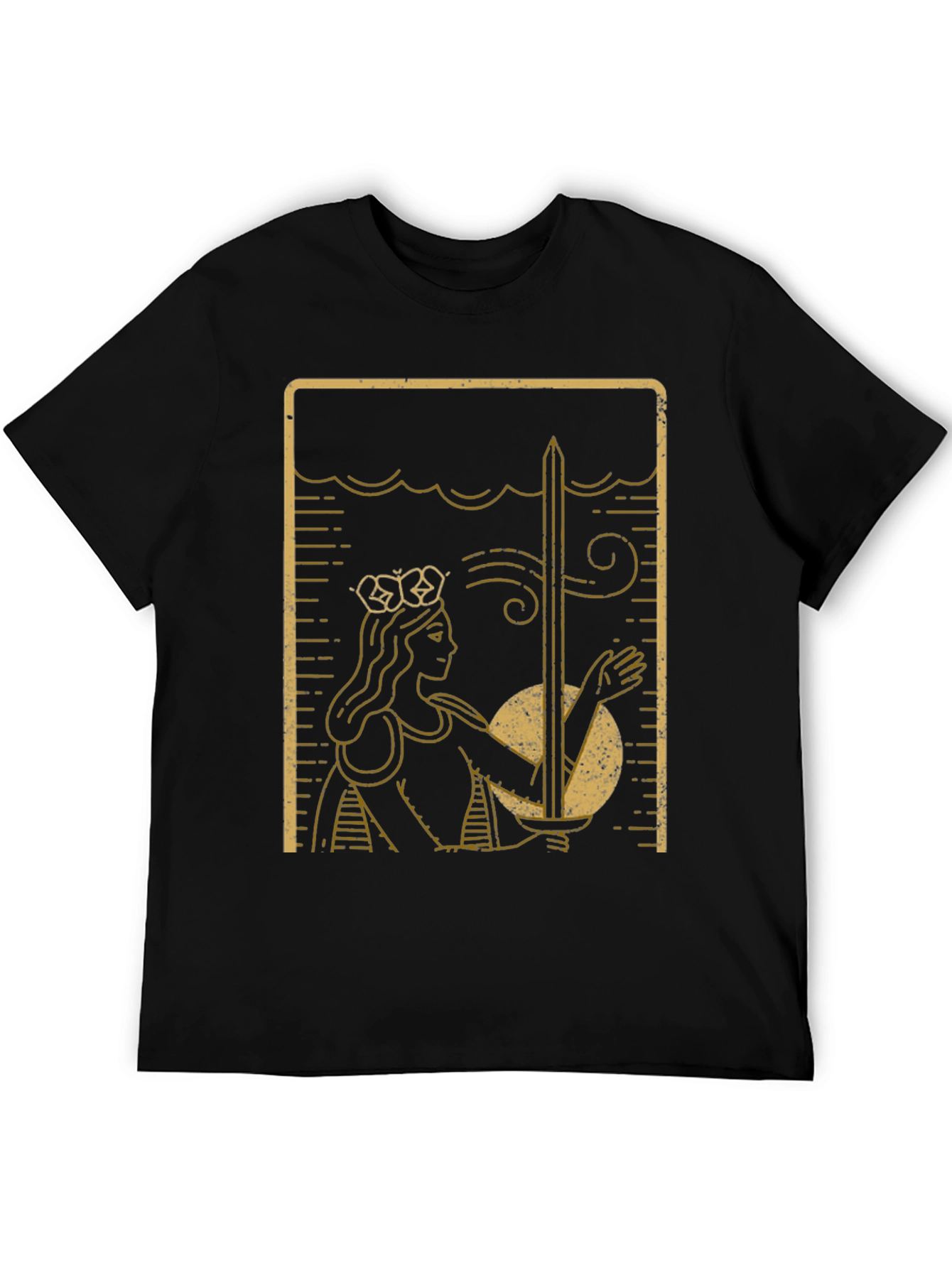 Queen of Swords Tarot Card T-Shirt