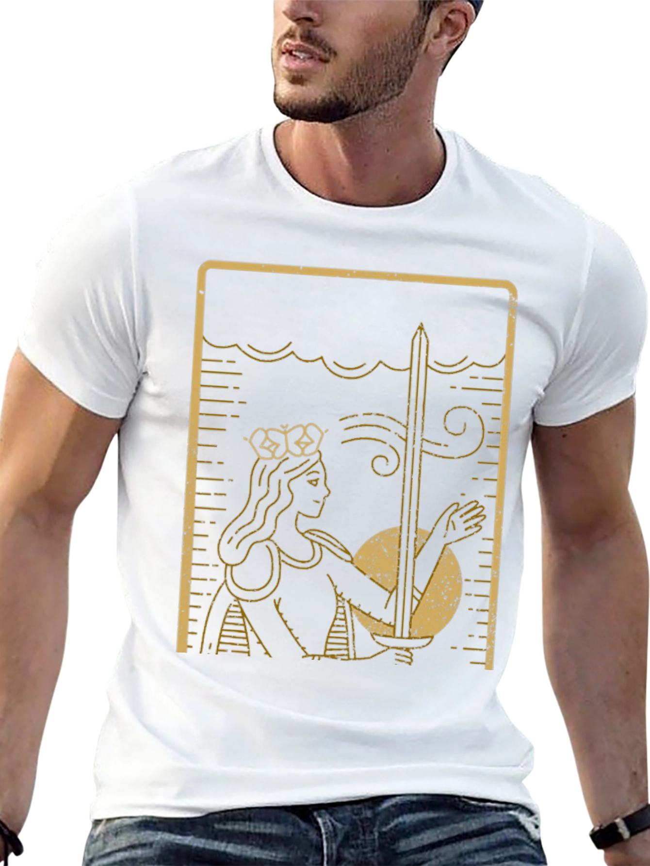 Queen of Swords Tarot Card T-Shirt