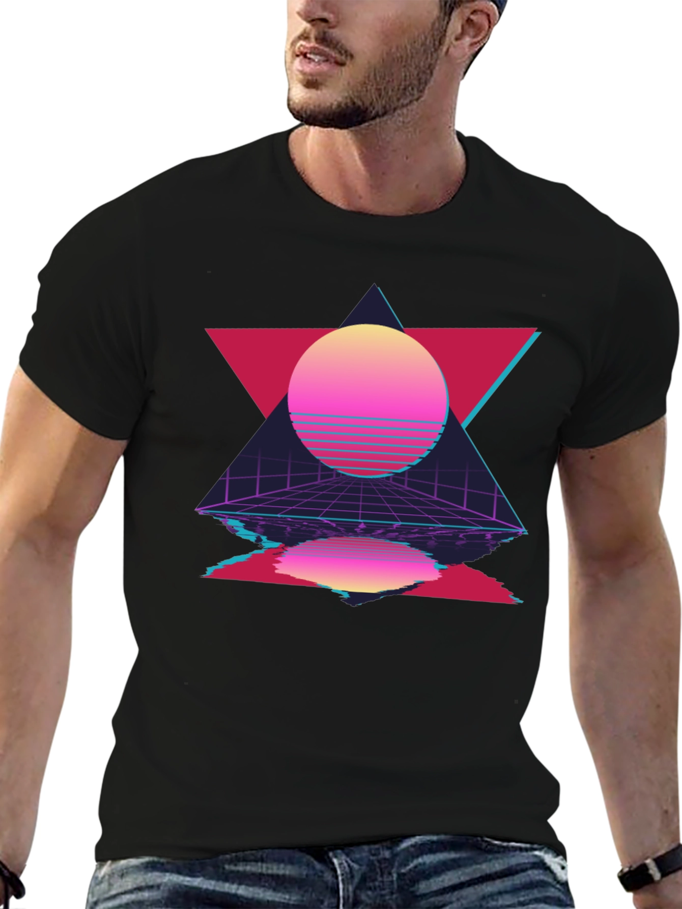 Retro Wave Black T-Shirt