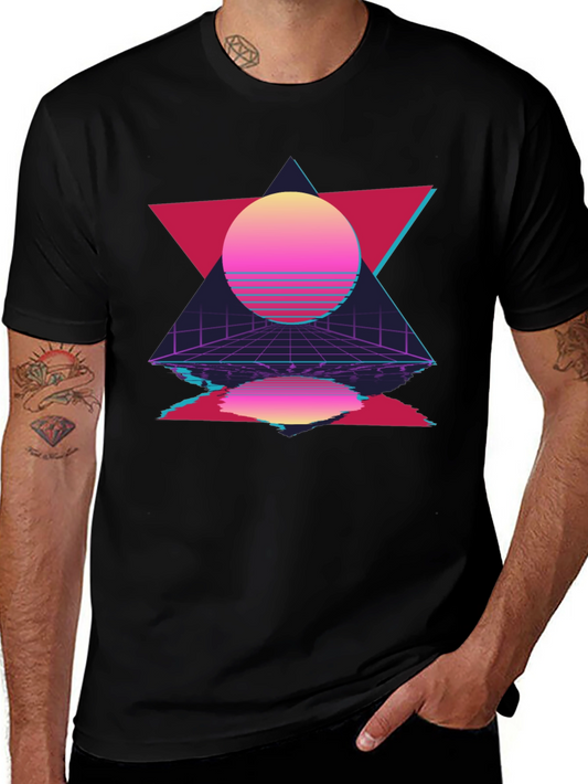 Retro Wave Black T-Shirt
