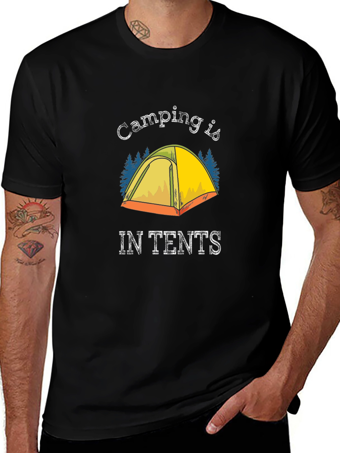 Camping is IN TENTS Graphic T-Shirt