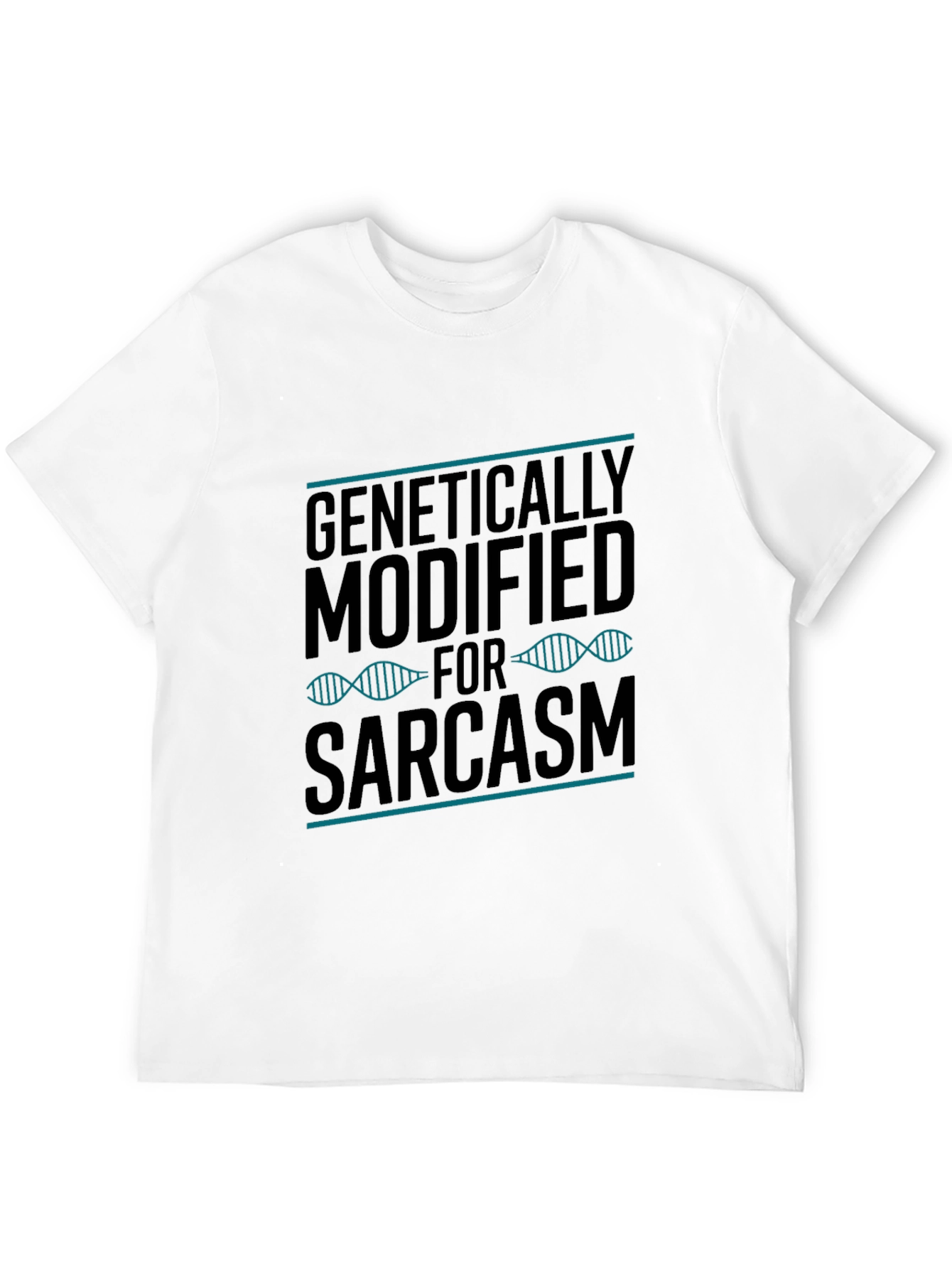 Genetically Modified For Sarcasm Black T-Shirt