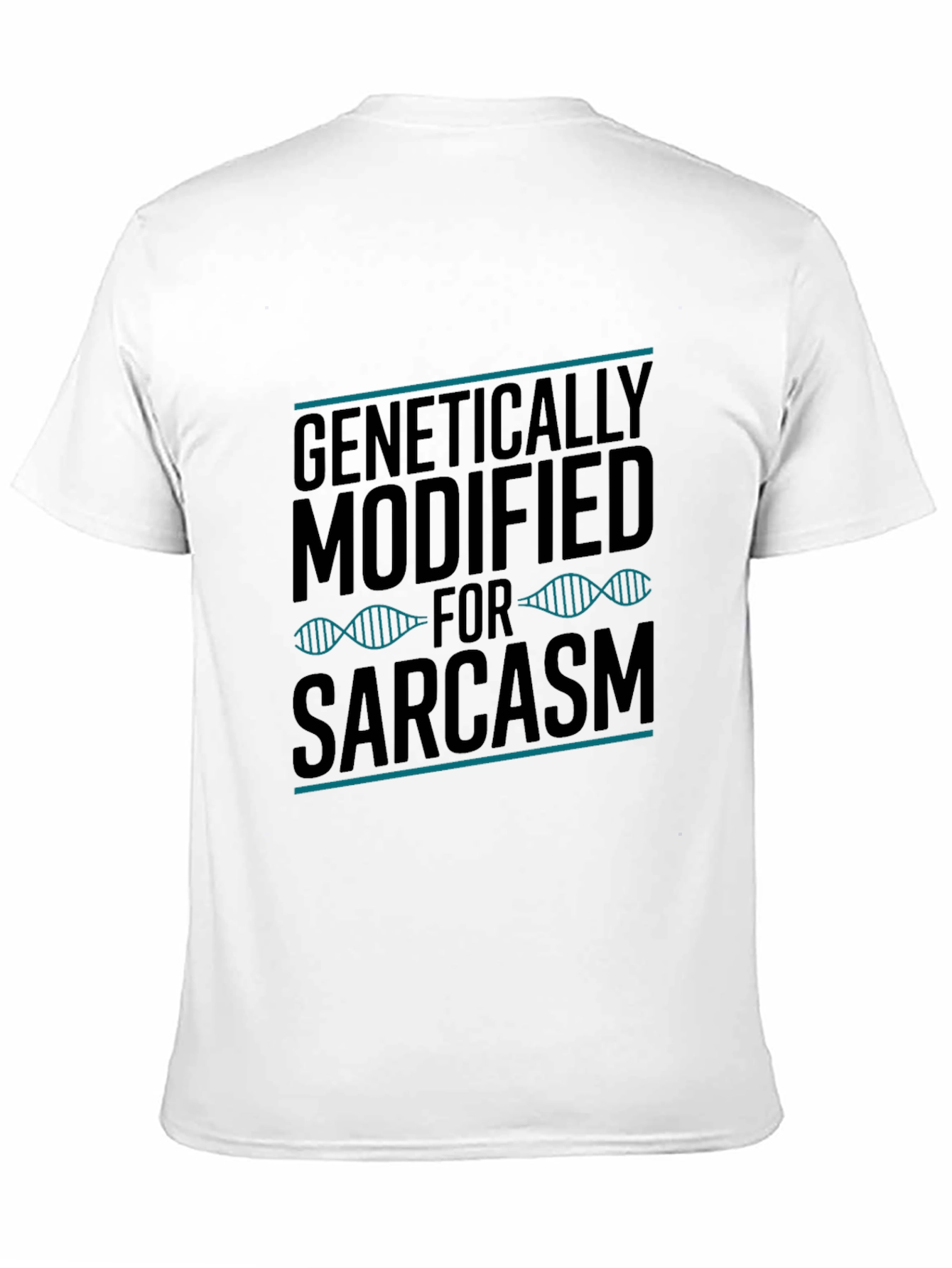 Genetically Modified For Sarcasm Black T-Shirt