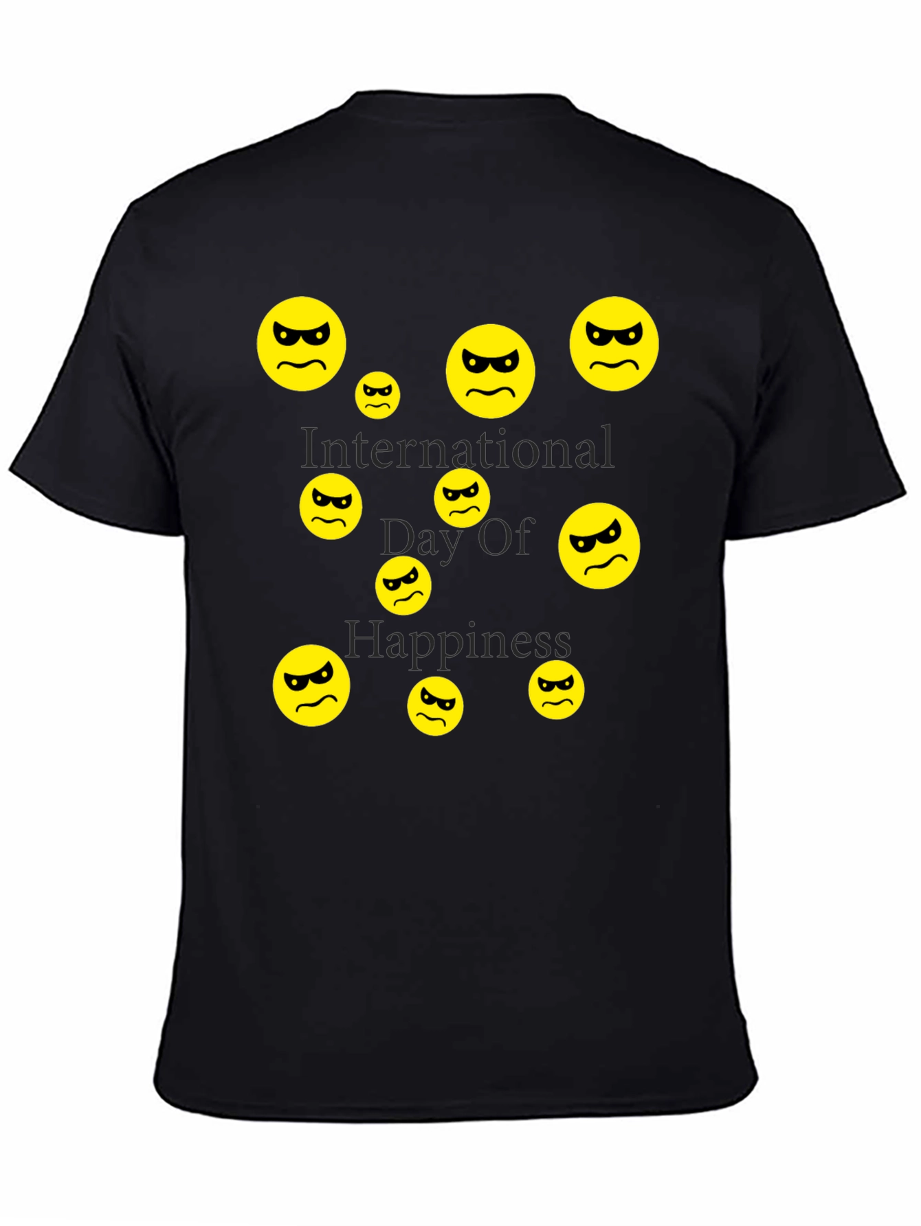 Angry Emoji Graphic Print Mens T-Shirt