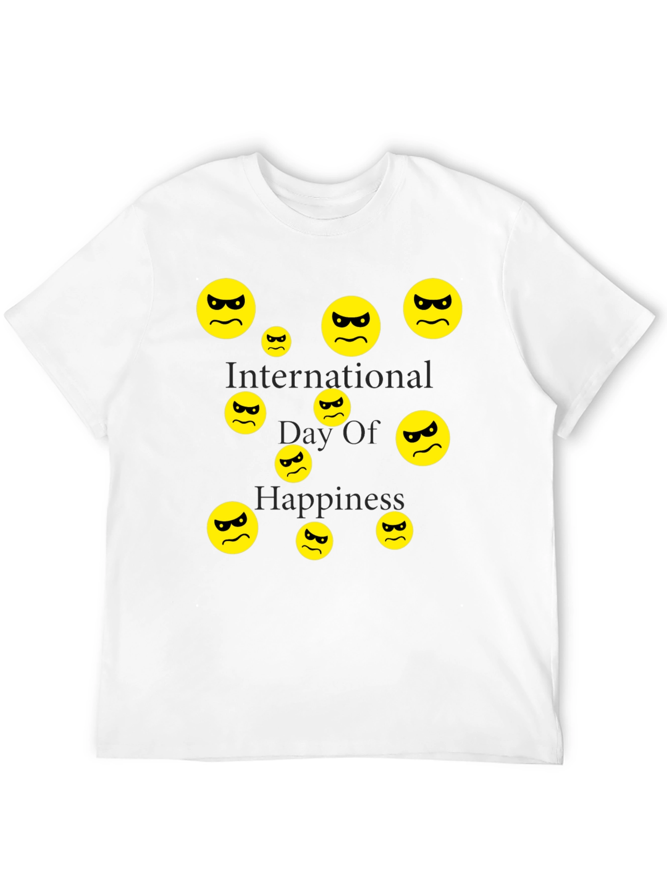 Angry Emoji Graphic Print Mens T-Shirt