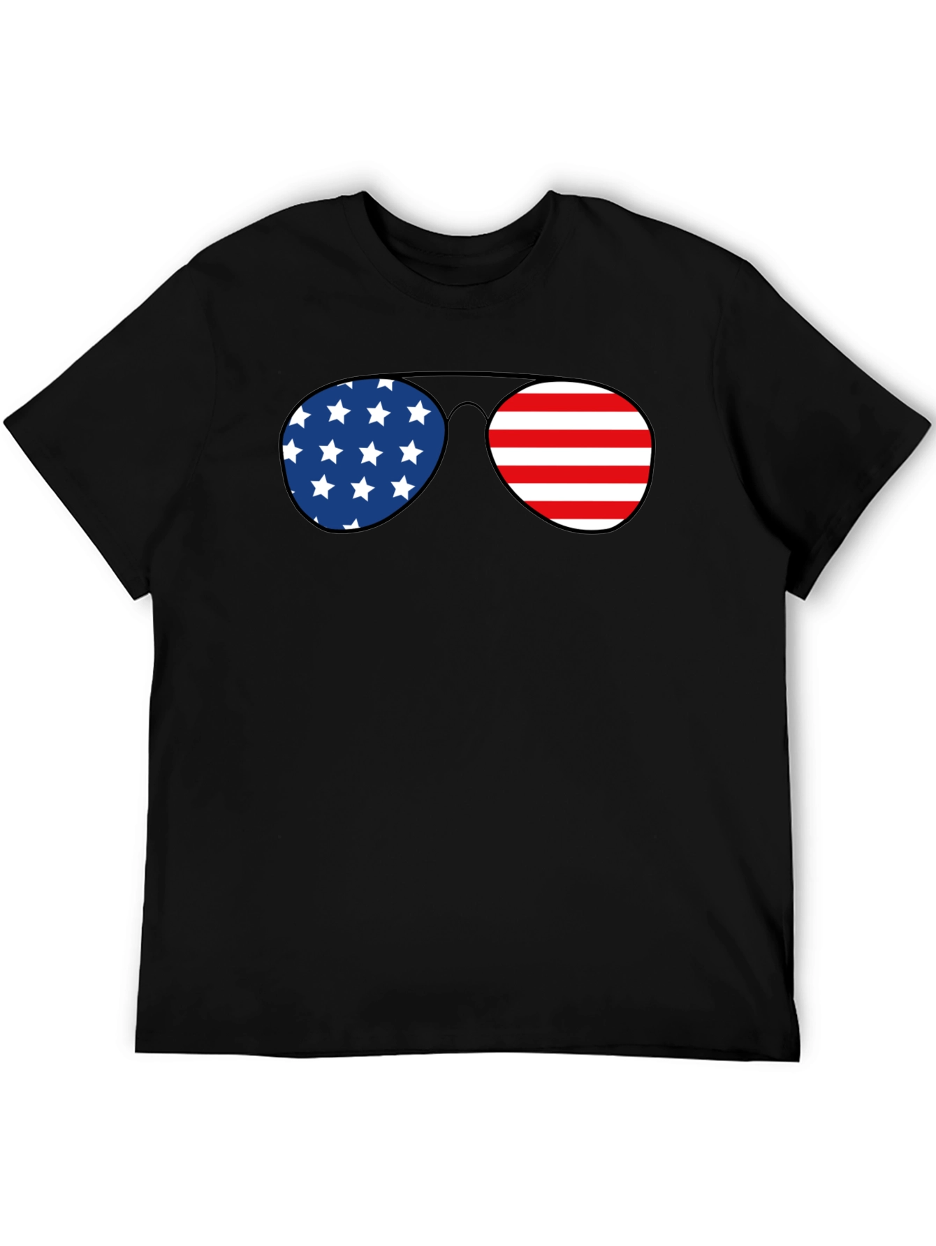 American Flag Sunglasses Graphic T-Shirt