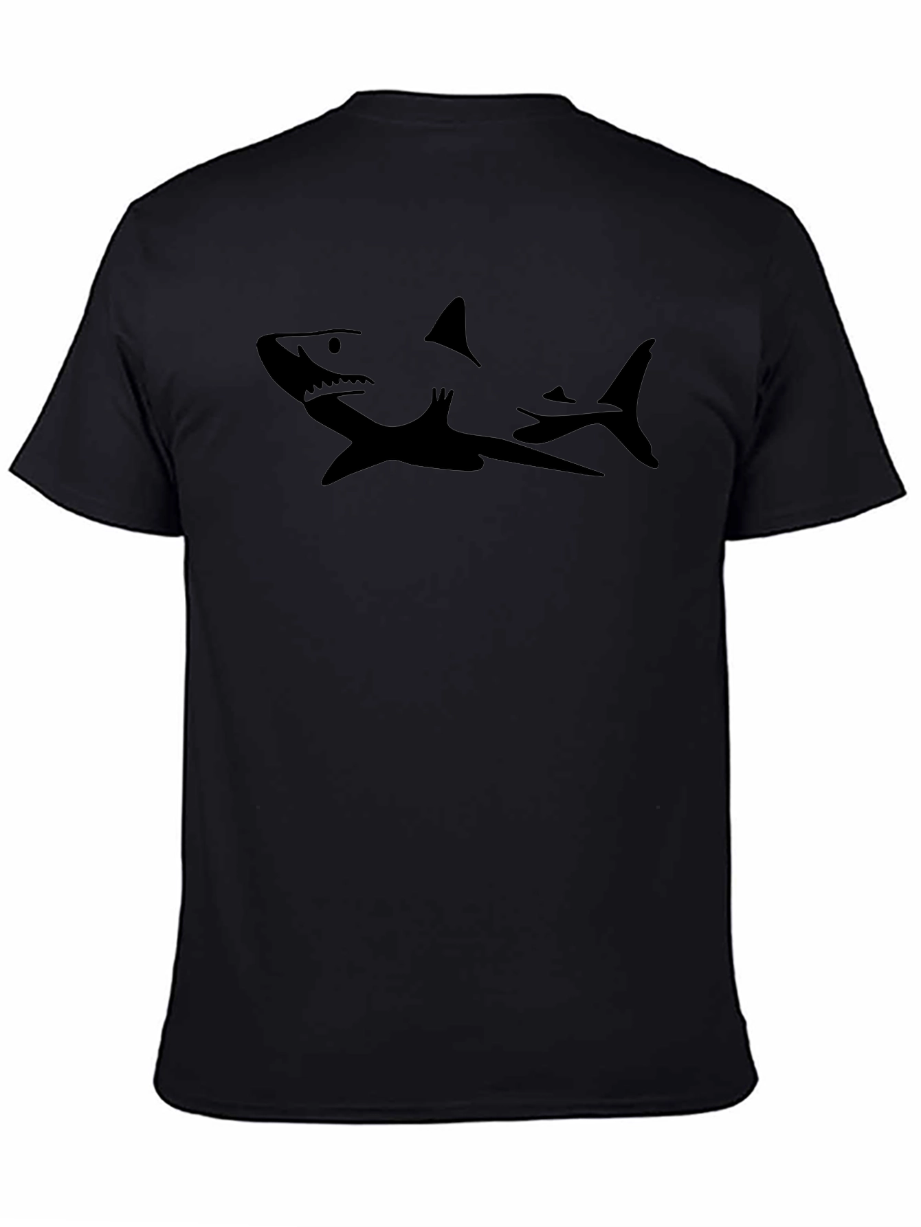 Shark Silhouette Black Tee