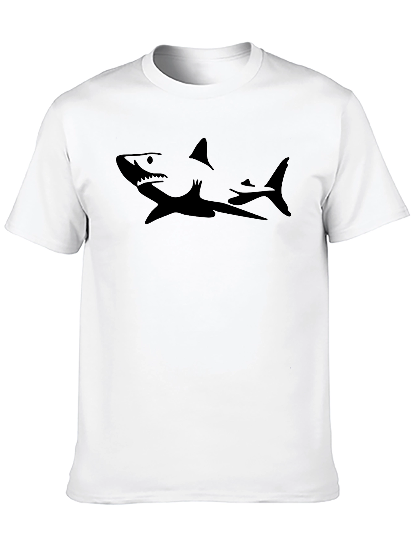 Shark Silhouette Black Tee