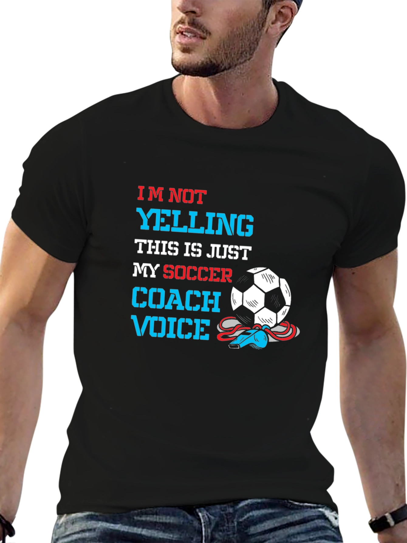 Soccer Coach Voice T-Shirt - Novelty Graphic Tee