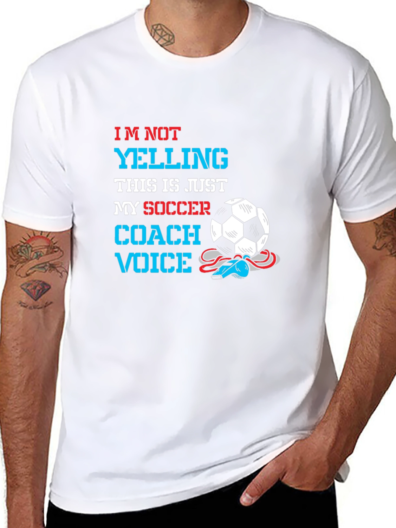 Soccer Coach Voice T-Shirt - Novelty Graphic Tee
