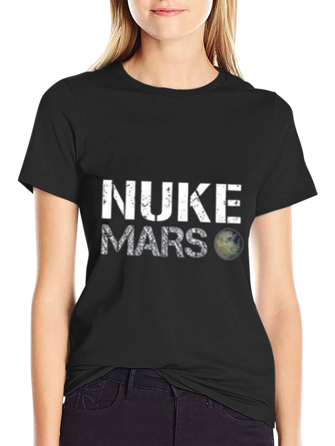 Nuke Mars Graphic T-Shirt - Novelty Space Tee