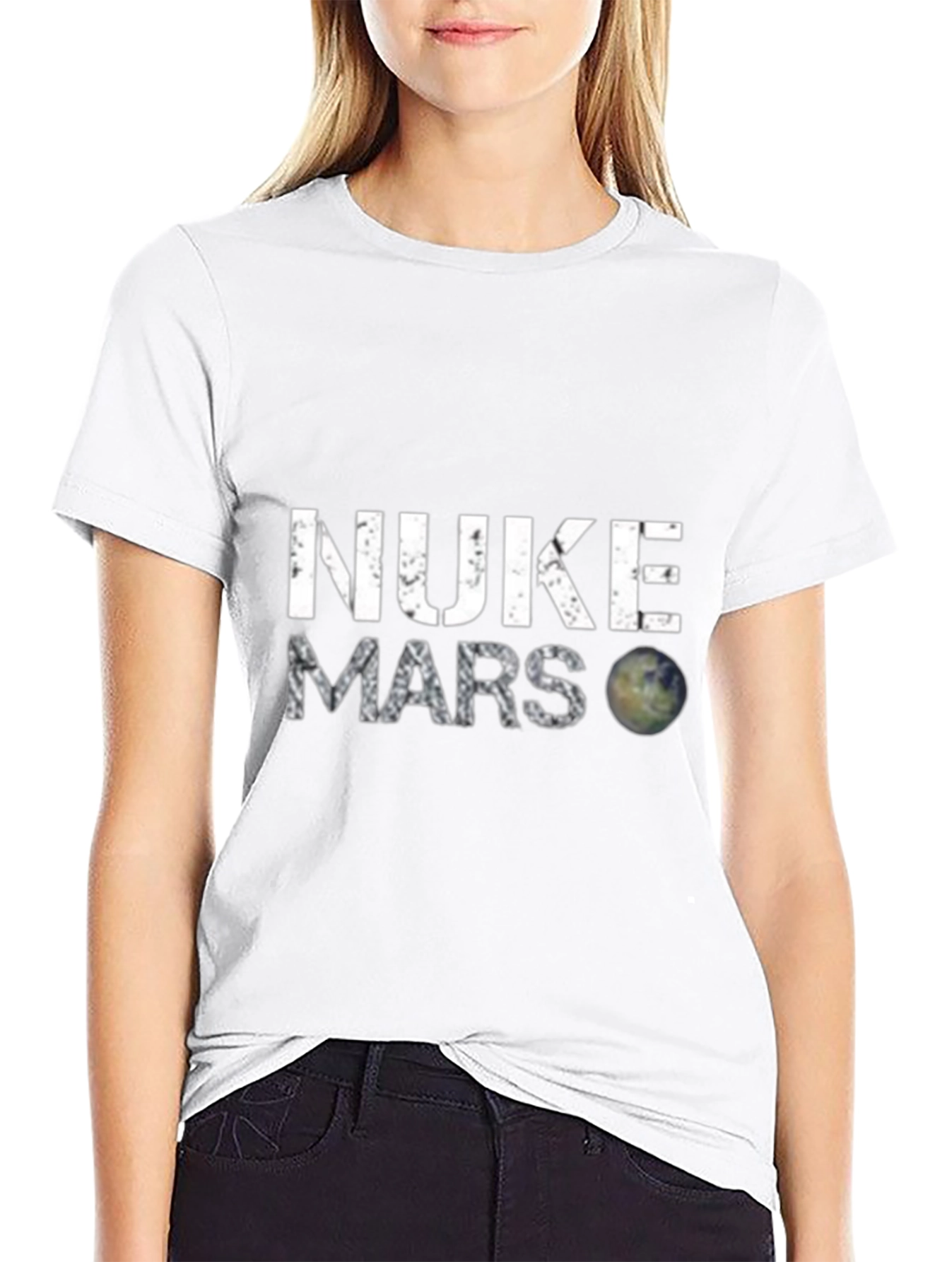 Nuke Mars Graphic T-Shirt - Novelty Space Tee