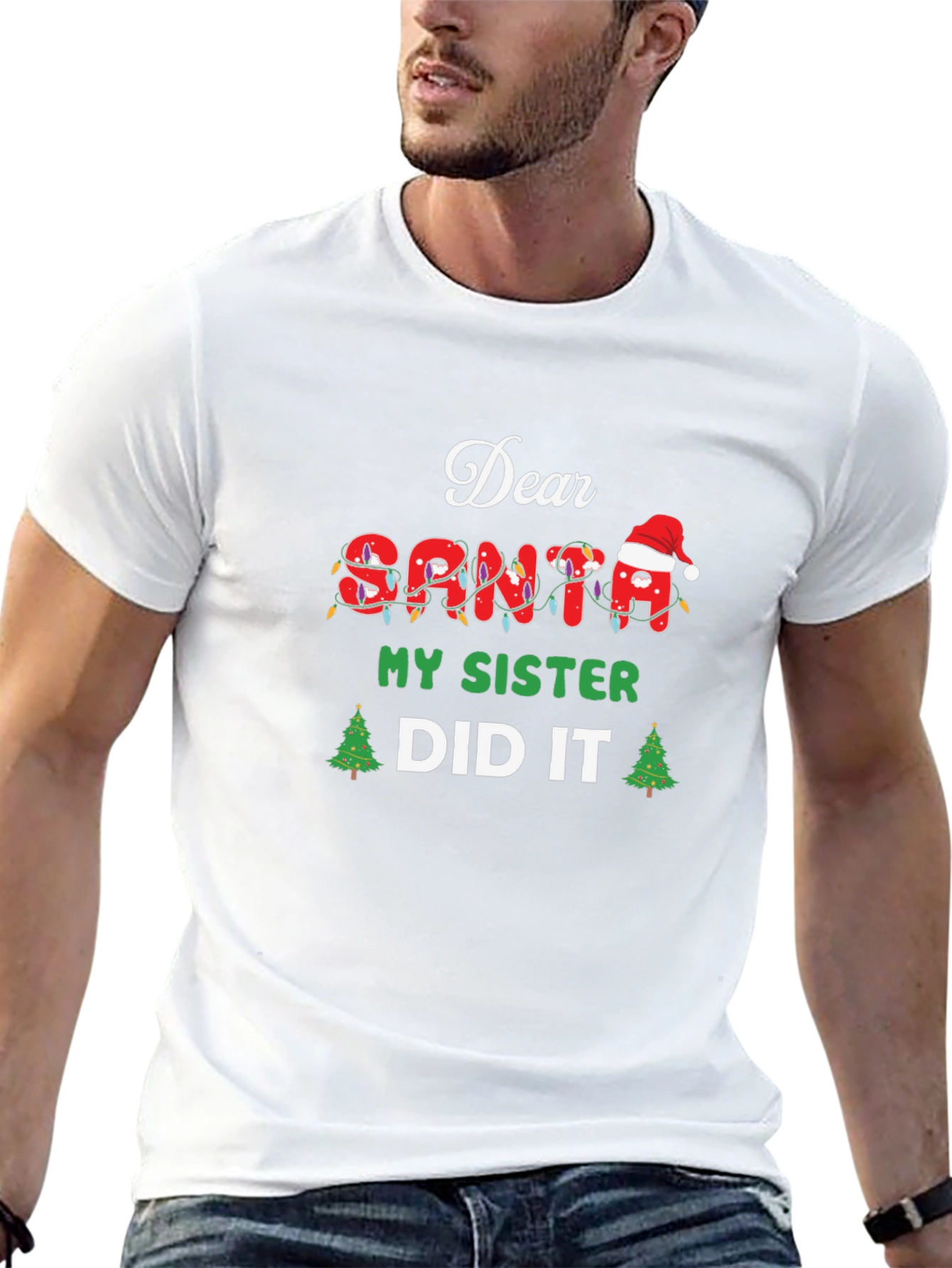 Dear Santa My Sister Did It Christmas T-Shirt