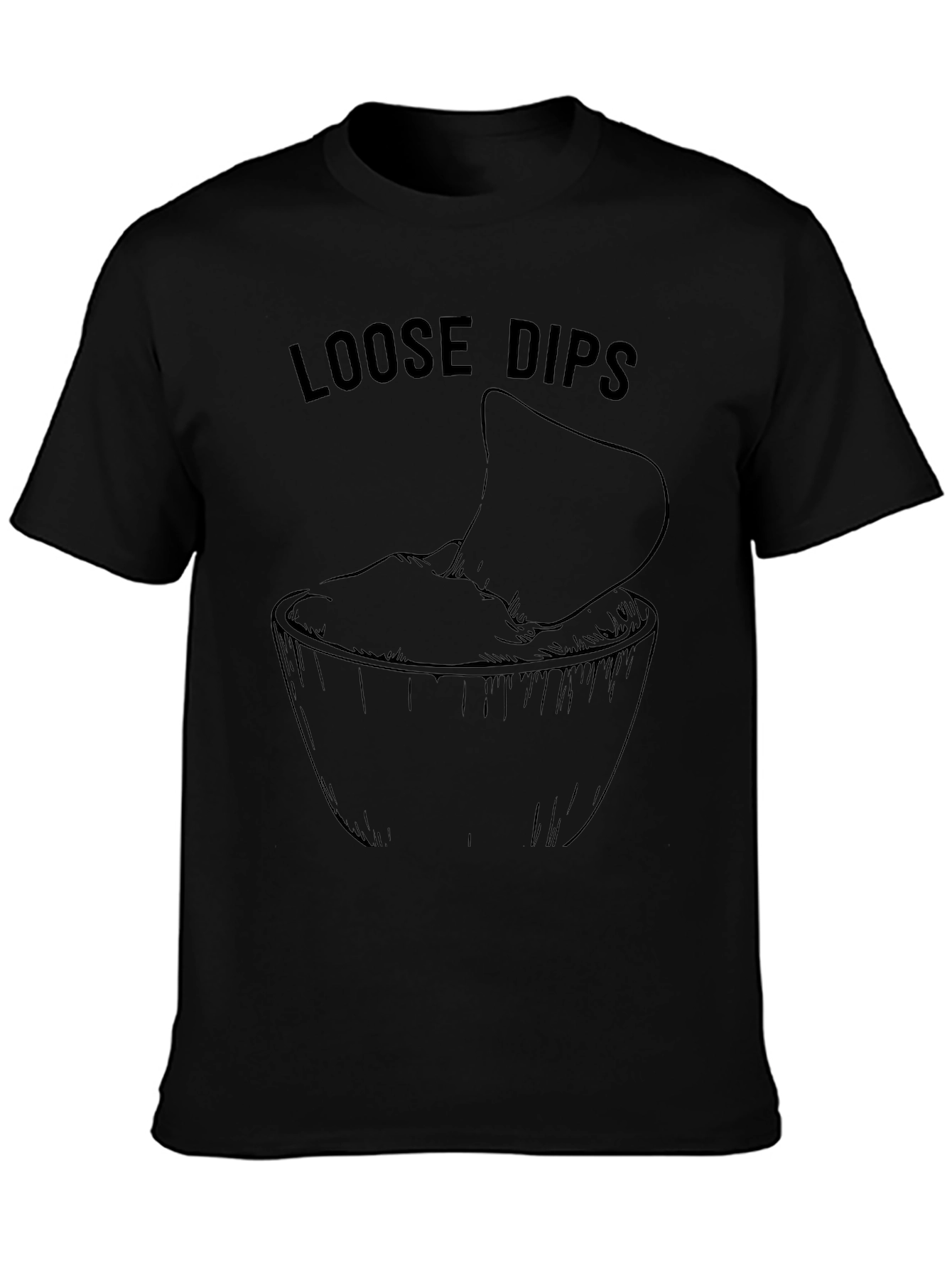 Loose Dips Graphic T-Shirt - Casual Style