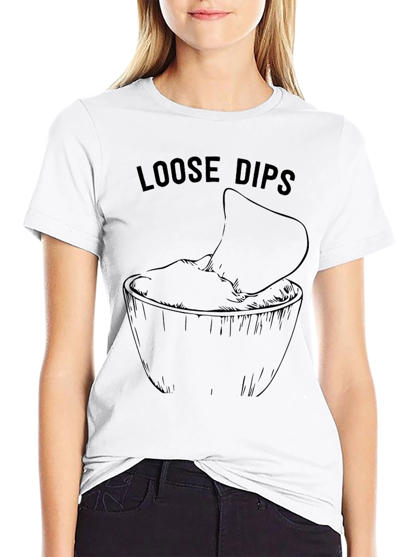 Loose Dips Graphic T-Shirt - Casual Style