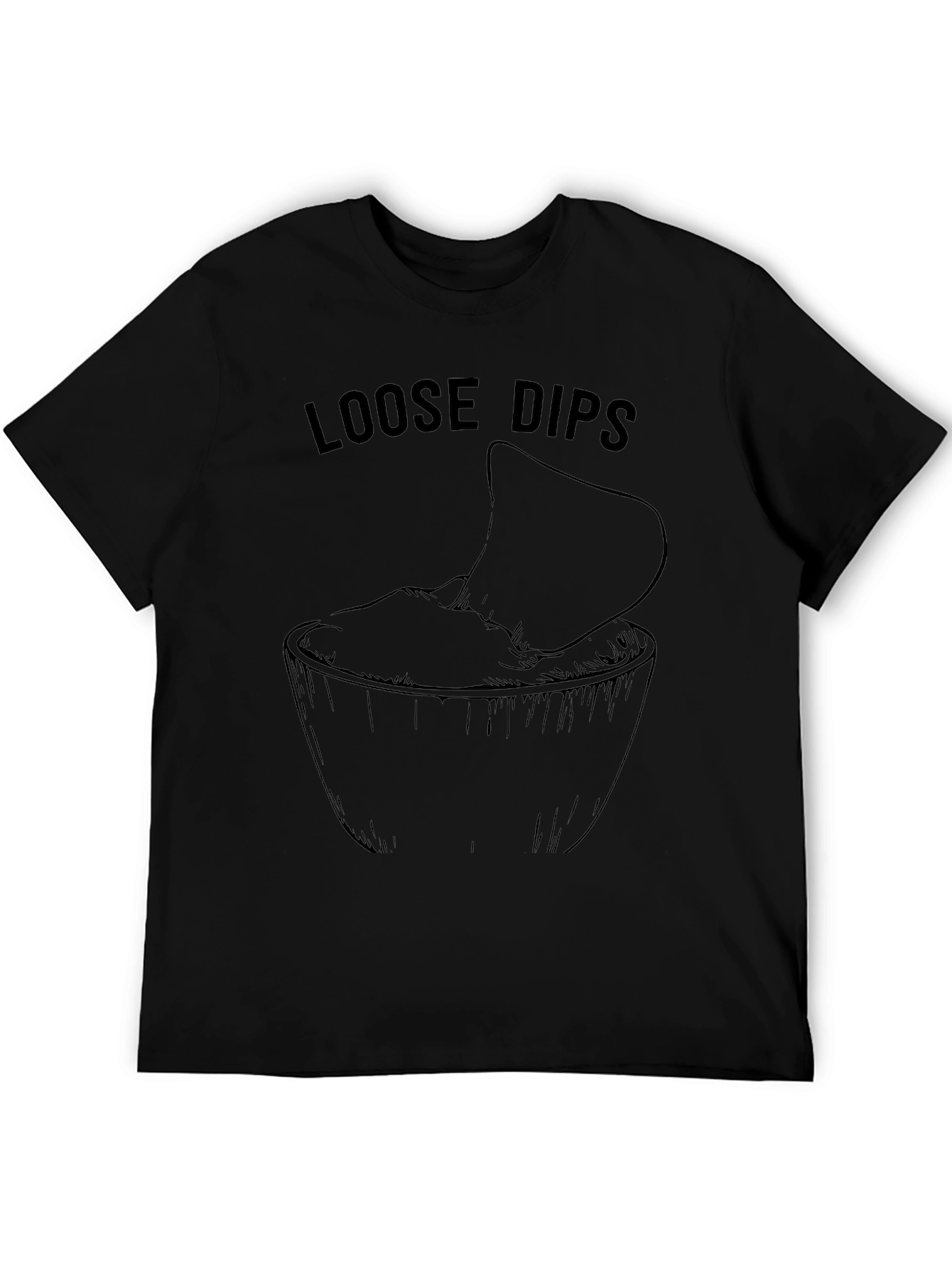 Loose Dips Graphic T-Shirt - Casual Style