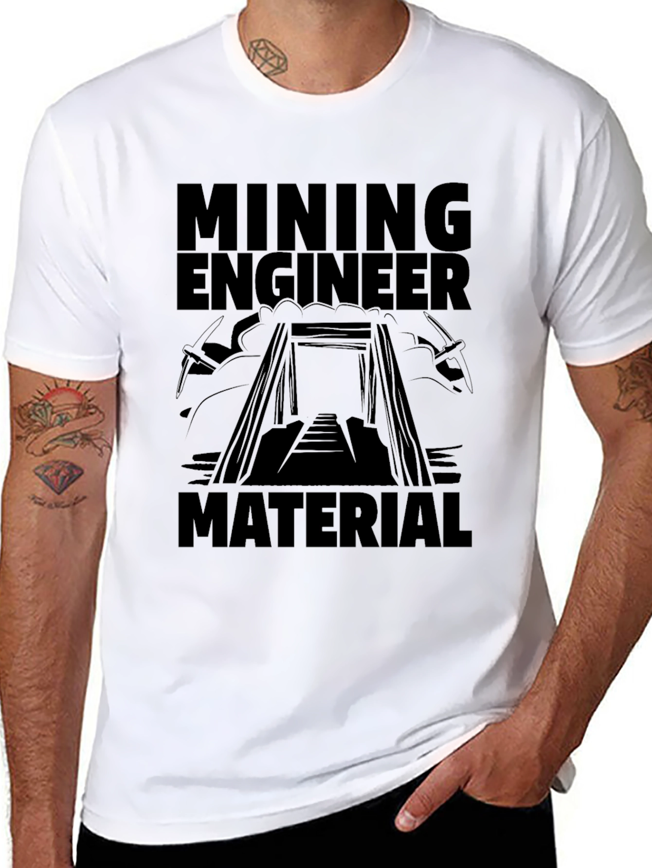 Mining Engineer Material Black T-Shirt