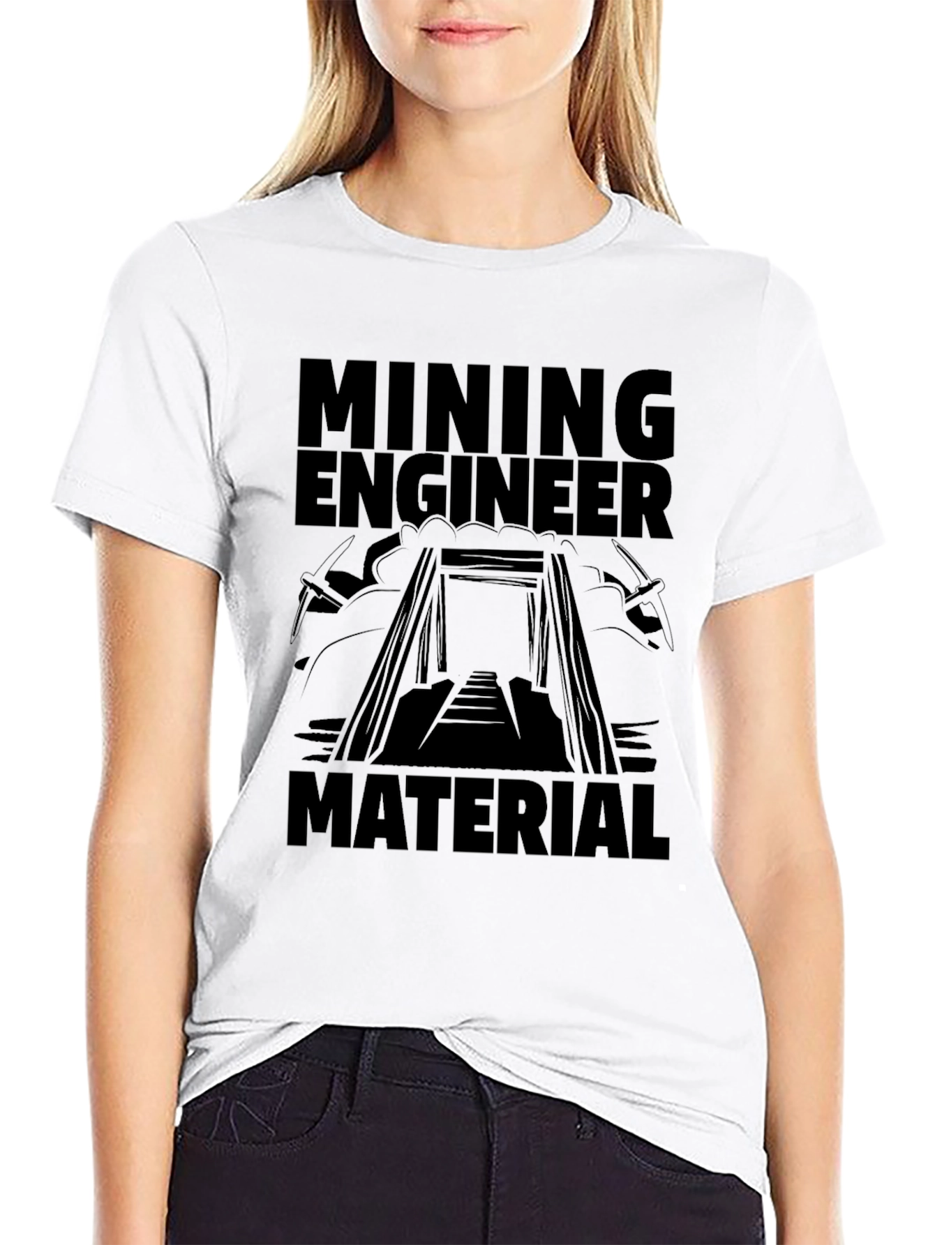 Mining Engineer Material Black T-Shirt