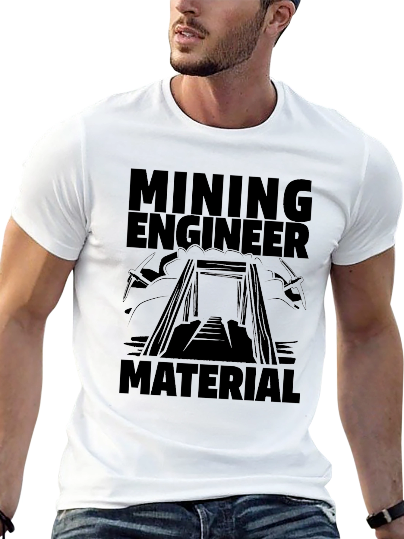 Mining Engineer Material Black T-Shirt