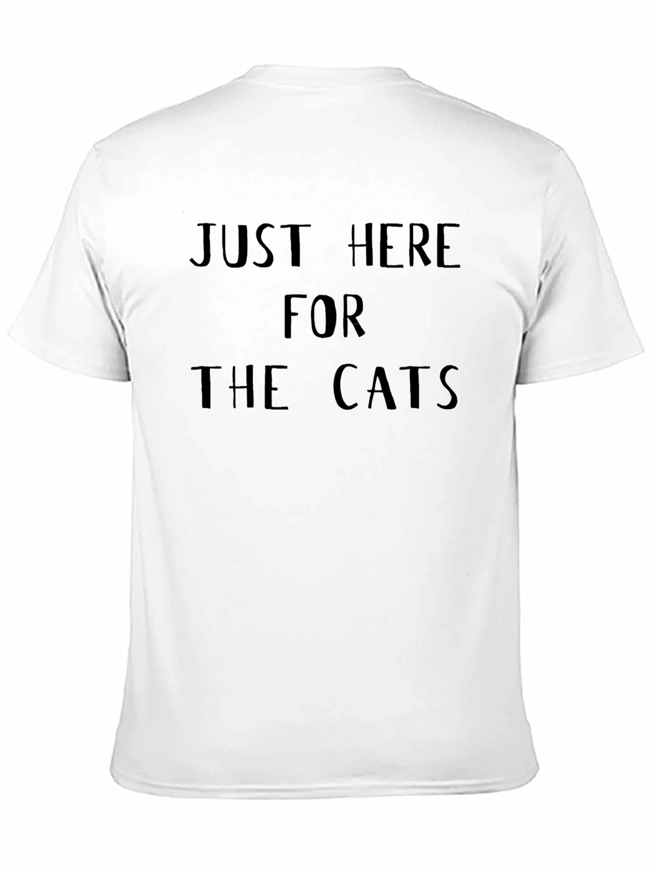 Just Here For The Cats Black Graphic Tee