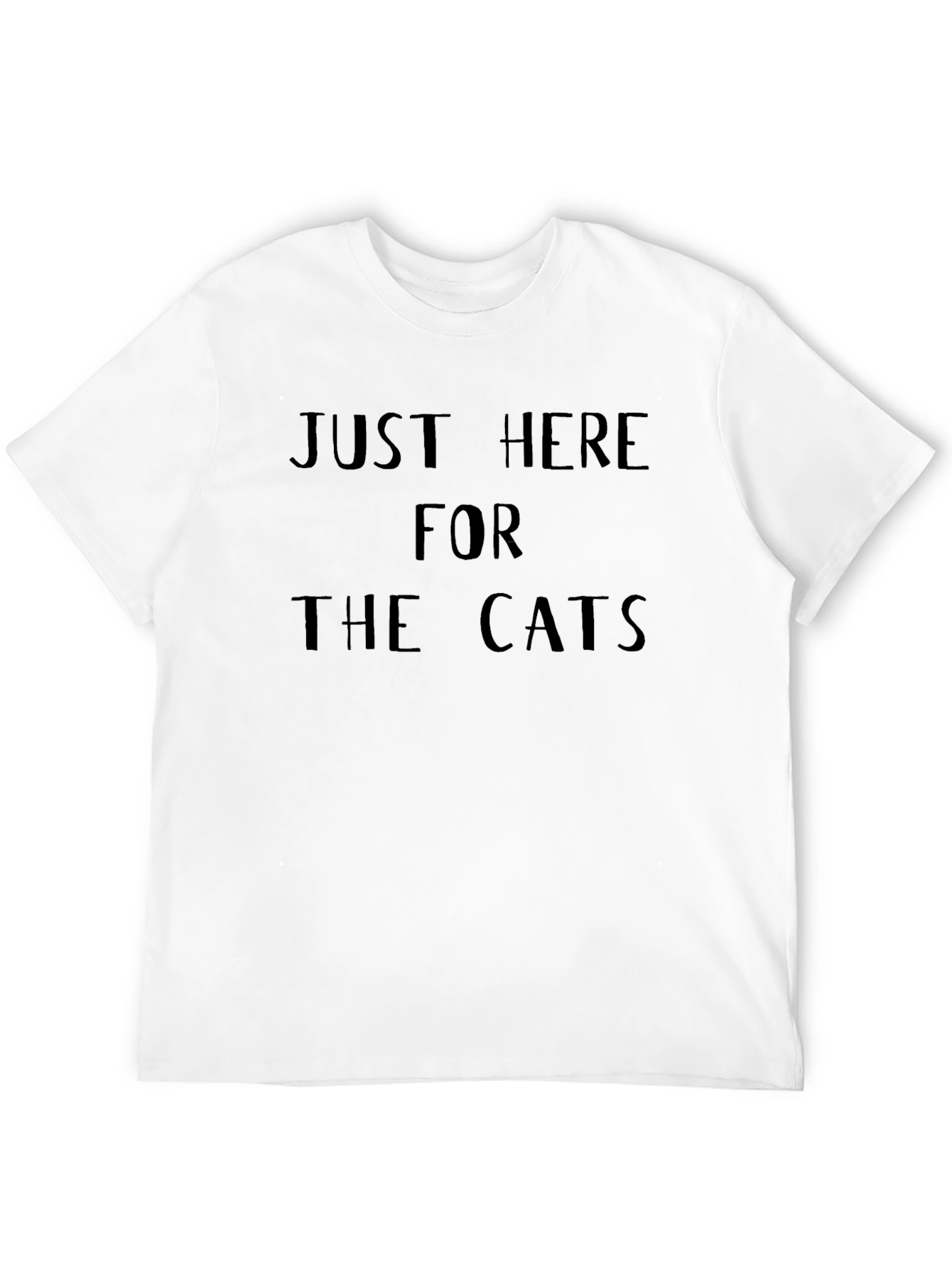 Just Here For The Cats Black Graphic Tee