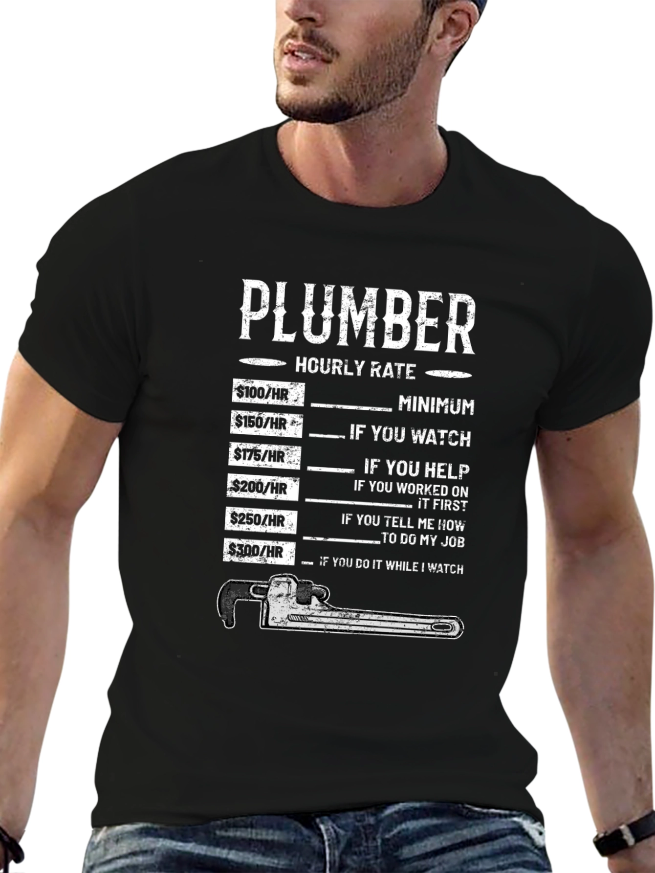 Plumber Hourly Rate Graphic T-Shirt