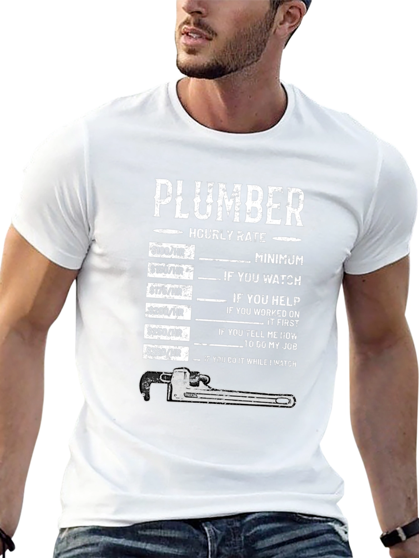 Plumber Hourly Rate Graphic T-Shirt