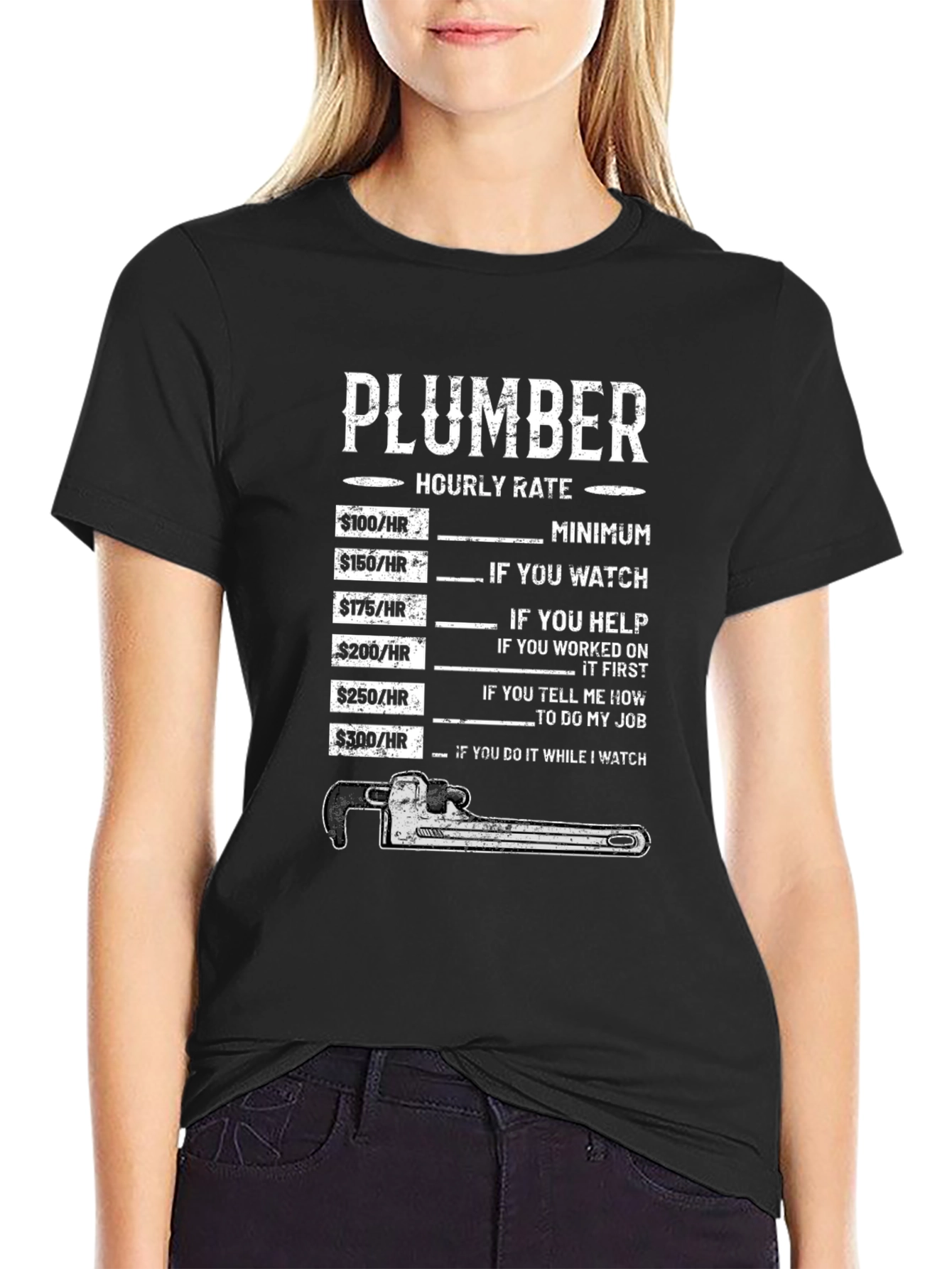 Plumber Hourly Rate Graphic T-Shirt
