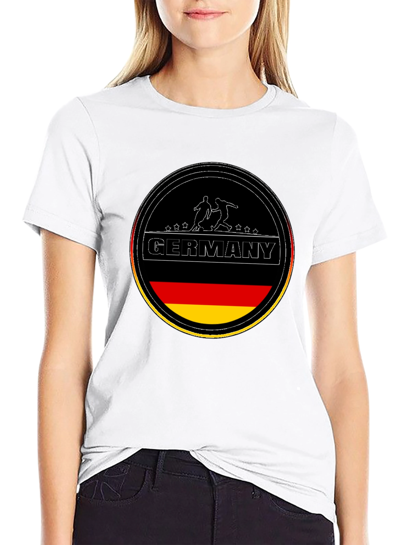 Germany Soccer T-Shirt - Black German Football Tee