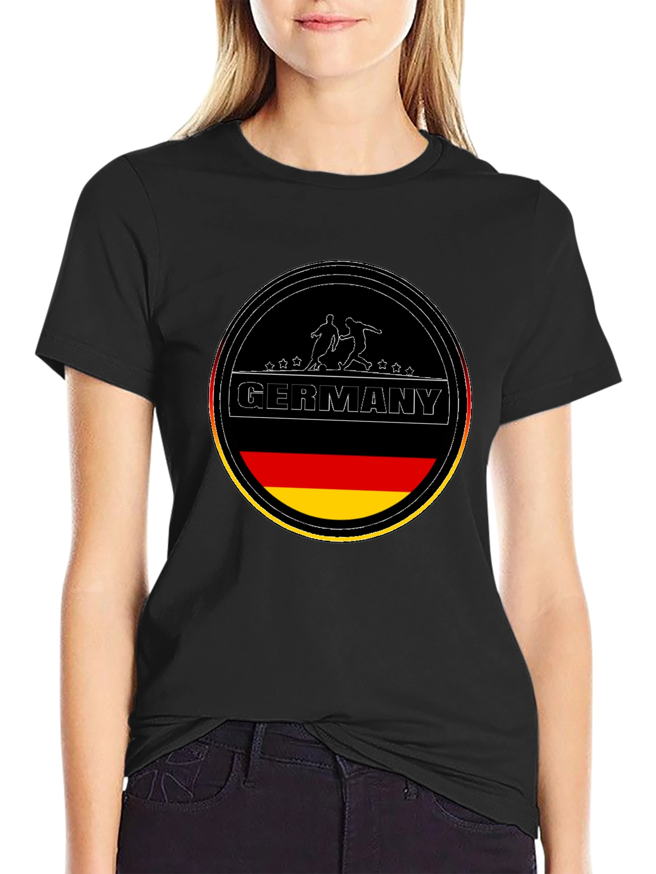 Germany Soccer T-Shirt - Black German Football Tee