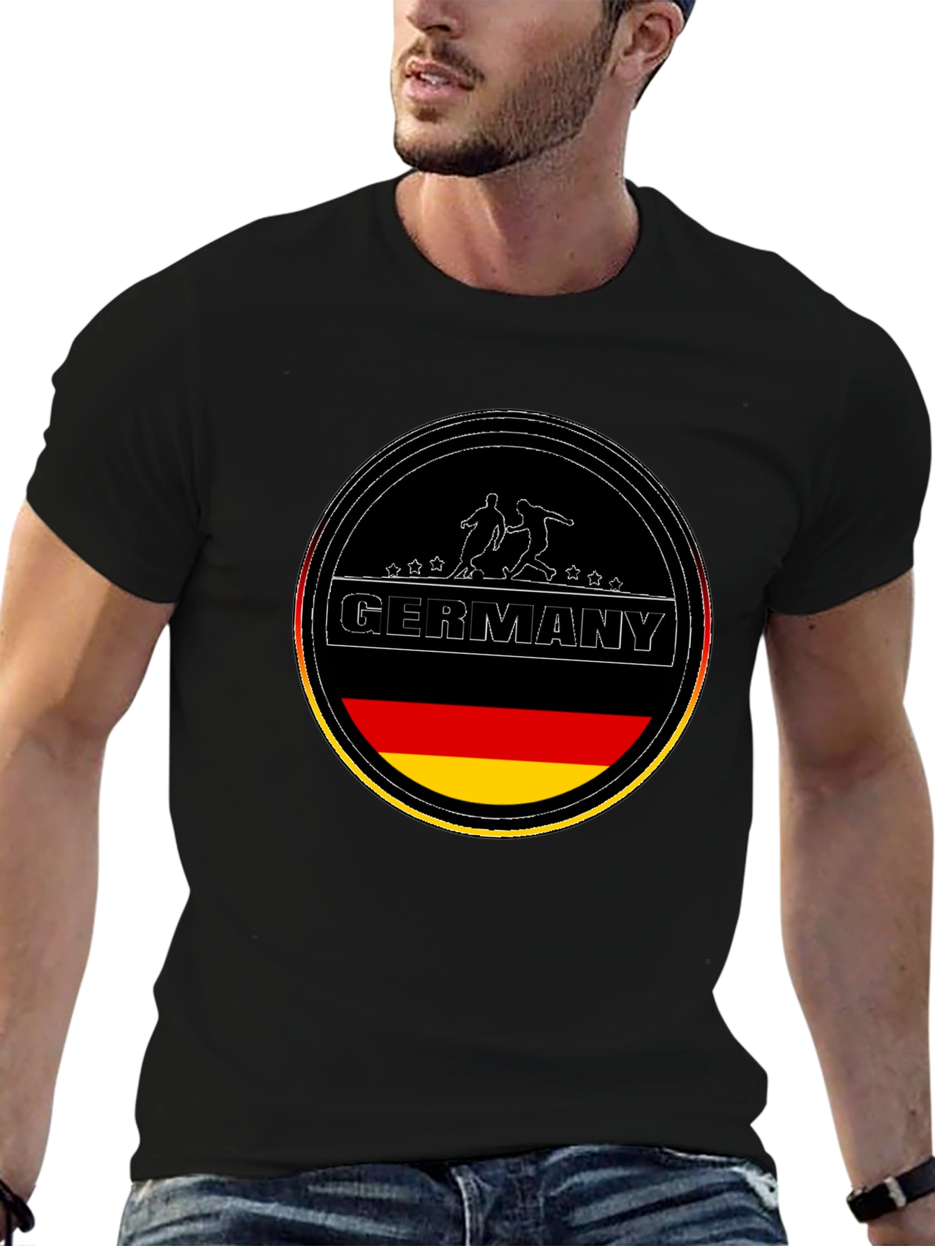 Germany Soccer T-Shirt - Black German Football Tee