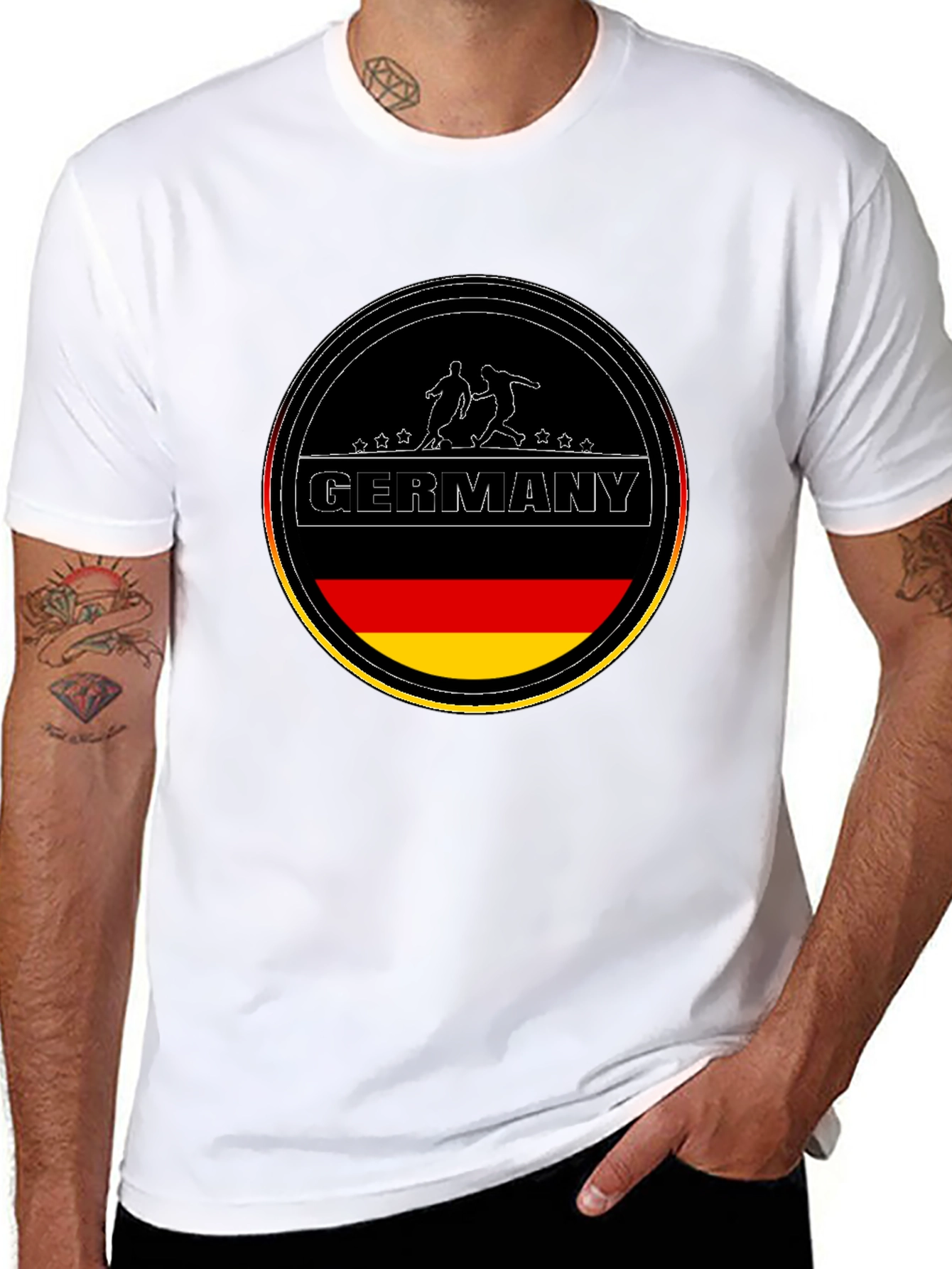 Germany Soccer T-Shirt - Black German Football Tee