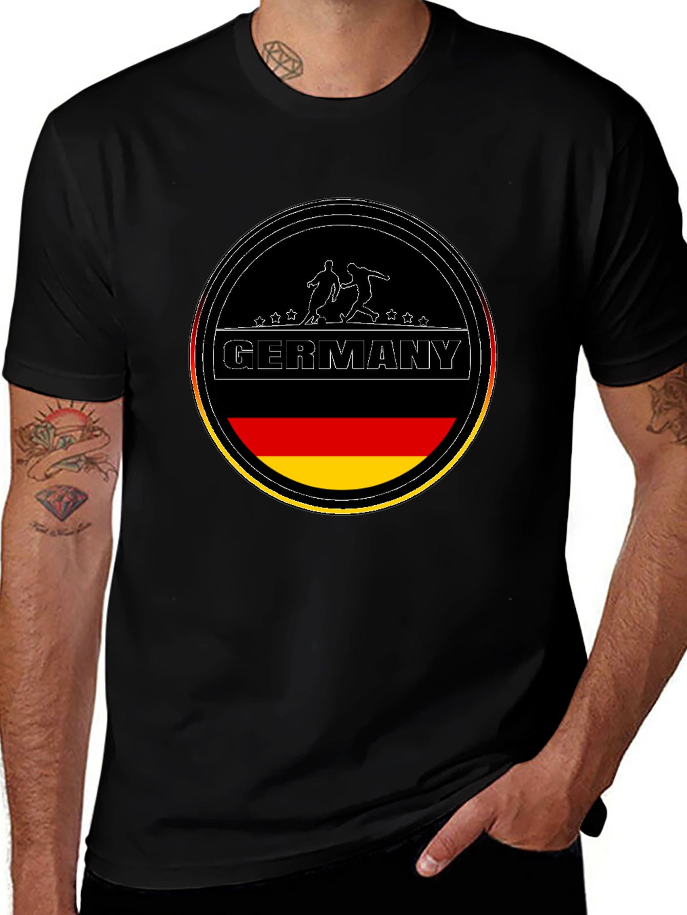 Germany Soccer T-Shirt - Black German Football Tee