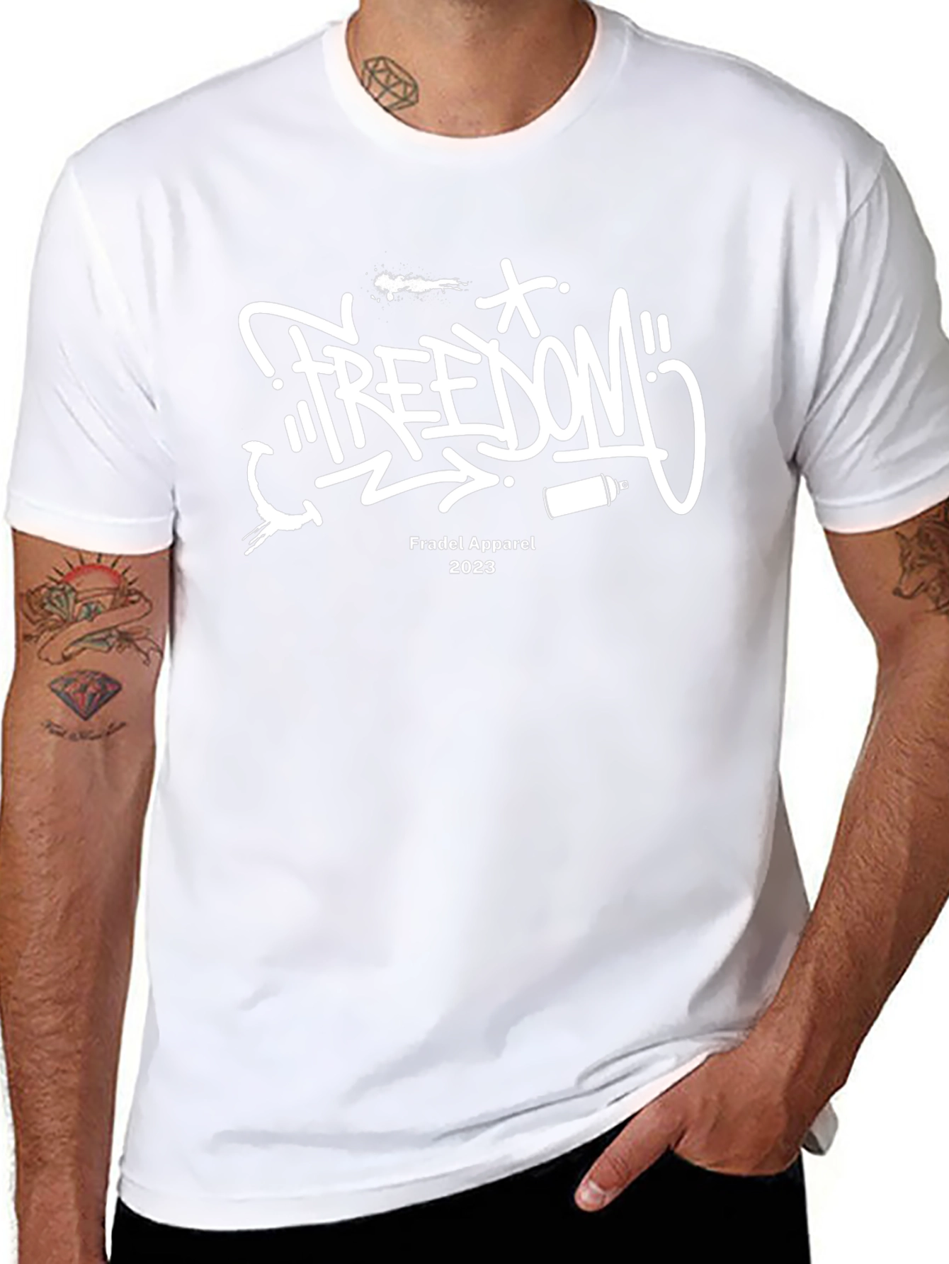 Freedom Graffiti Graphic T-Shirt - Fradel Apparel