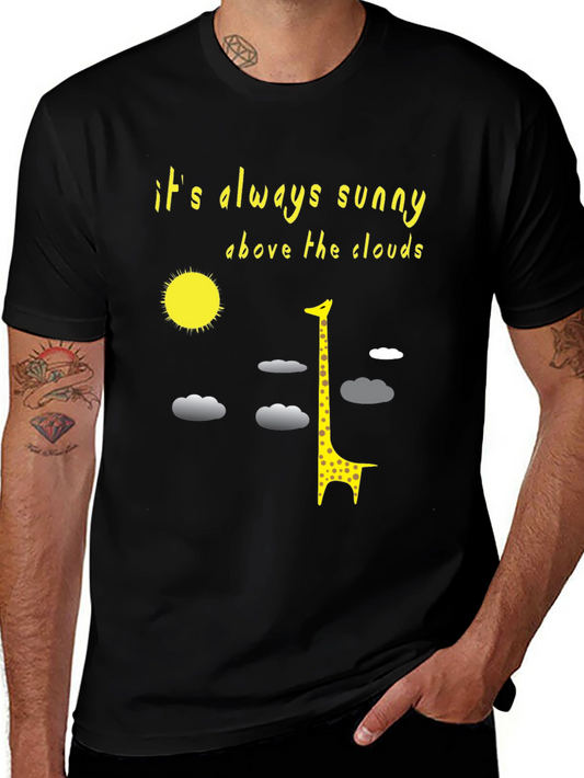 Sunny Giraffe T-Shirt: Always Sunny Above the Clouds