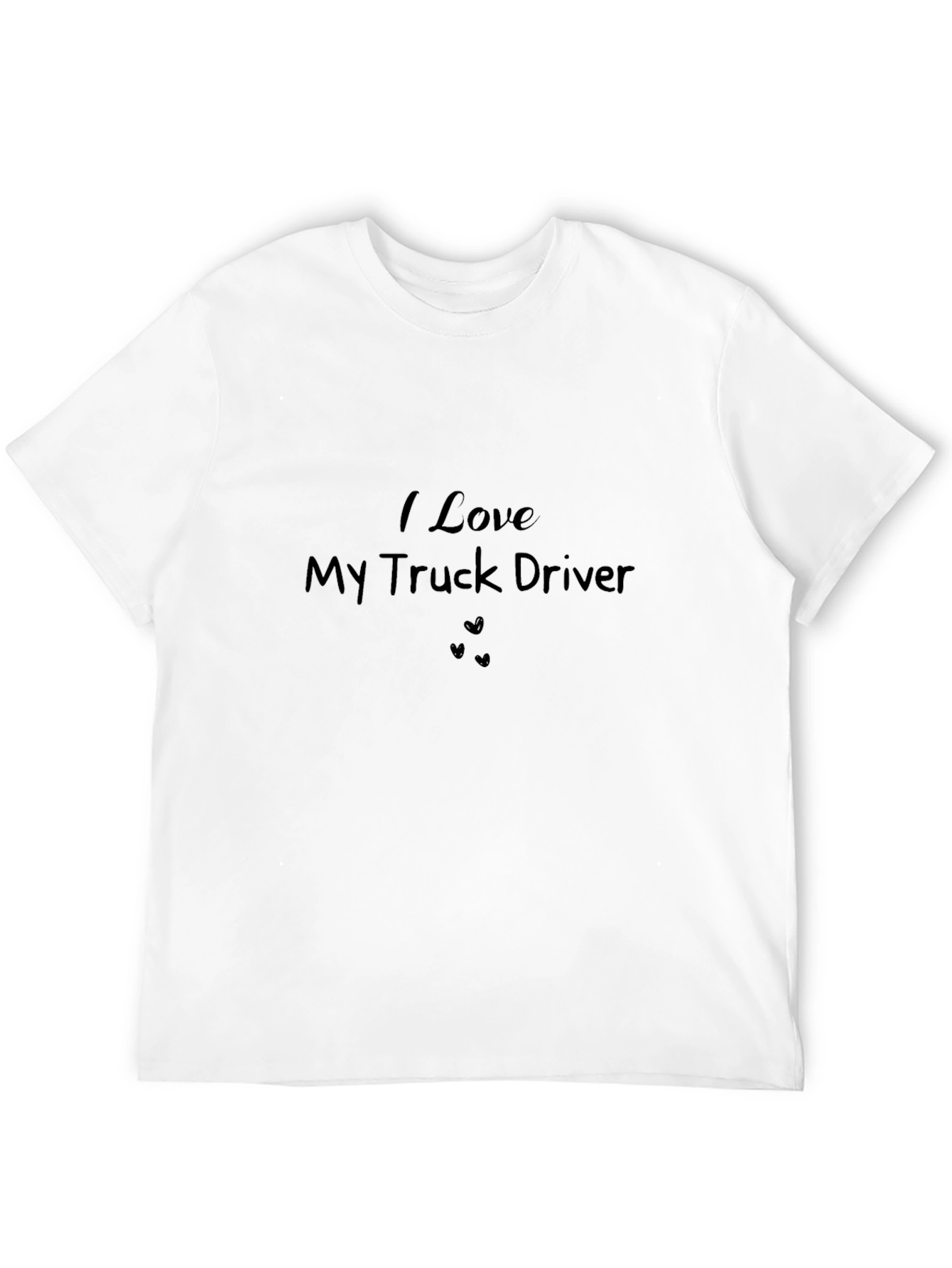 I Love My Truck Driver Black T-Shirt