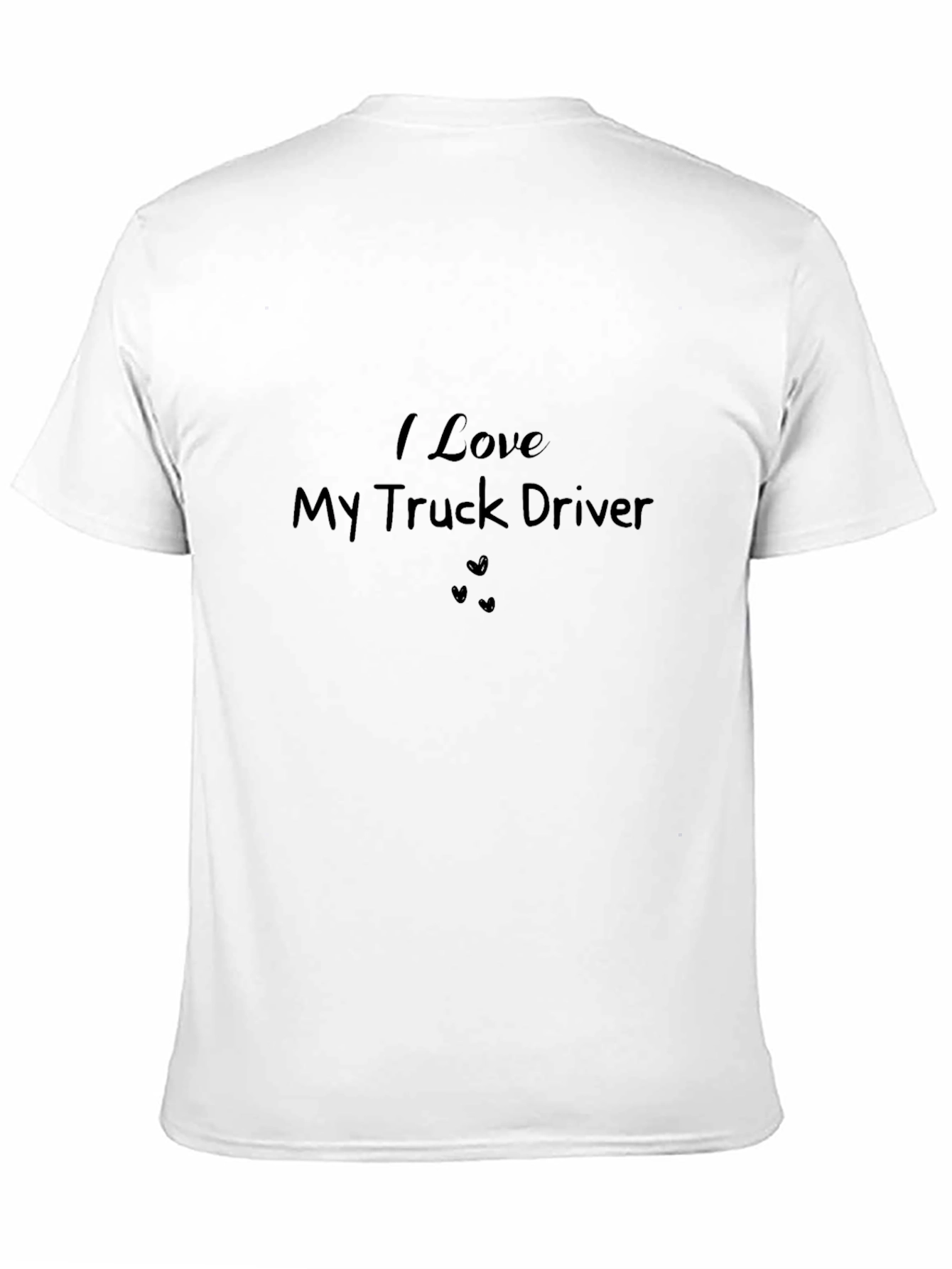 I Love My Truck Driver Black T-Shirt