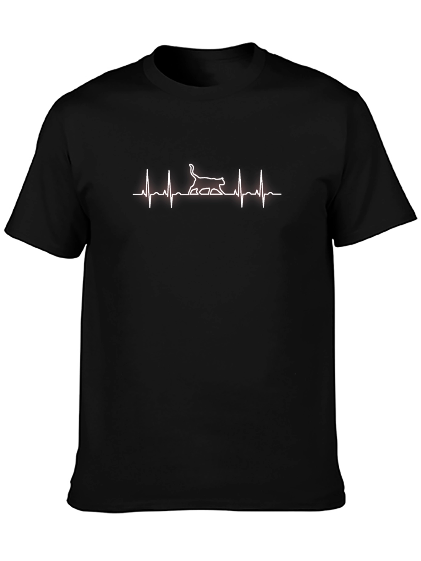 Cat Heartbeat T-Shirt - Stylish Graphic Tee