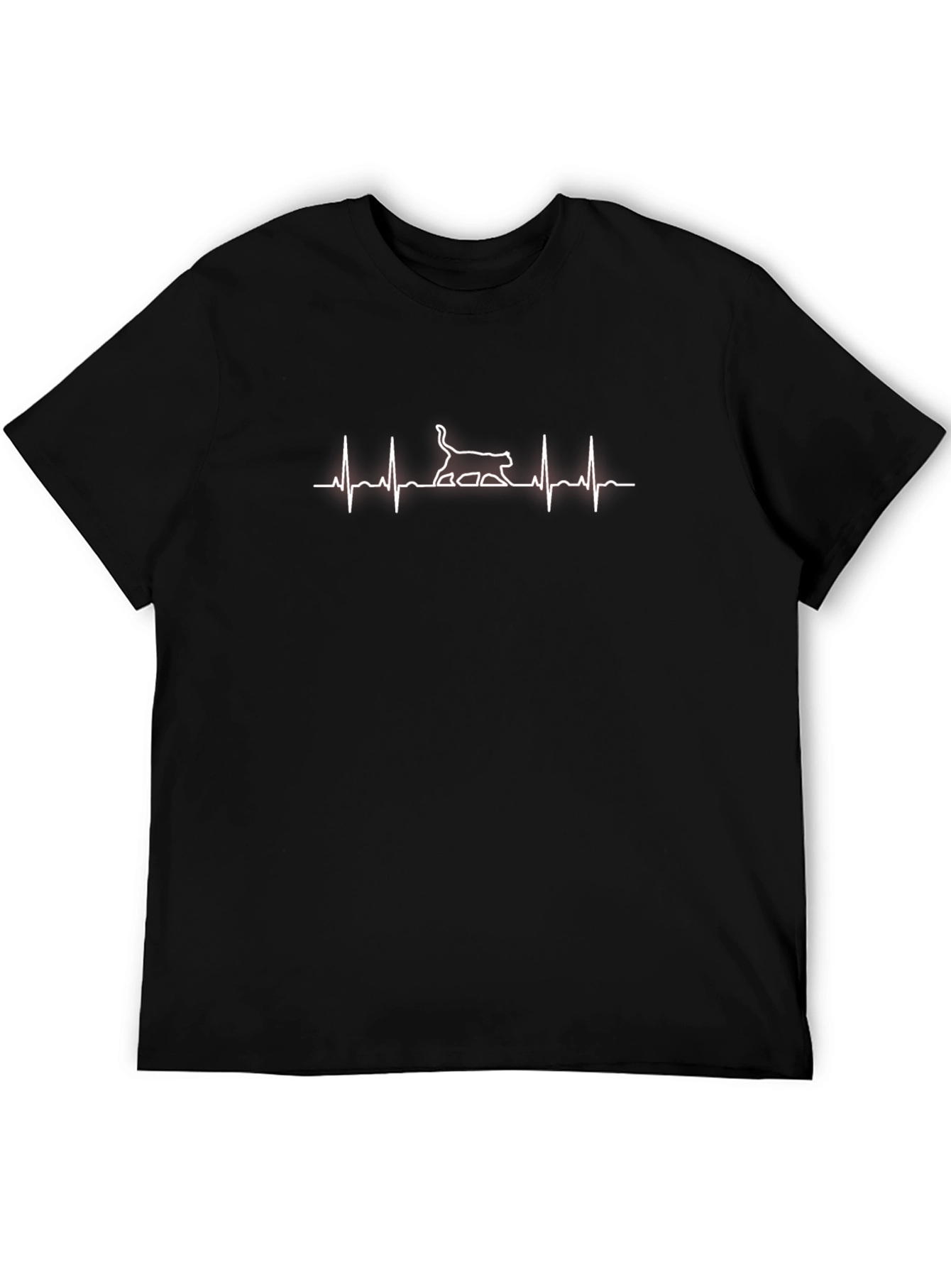 Cat Heartbeat T-Shirt - Stylish Graphic Tee