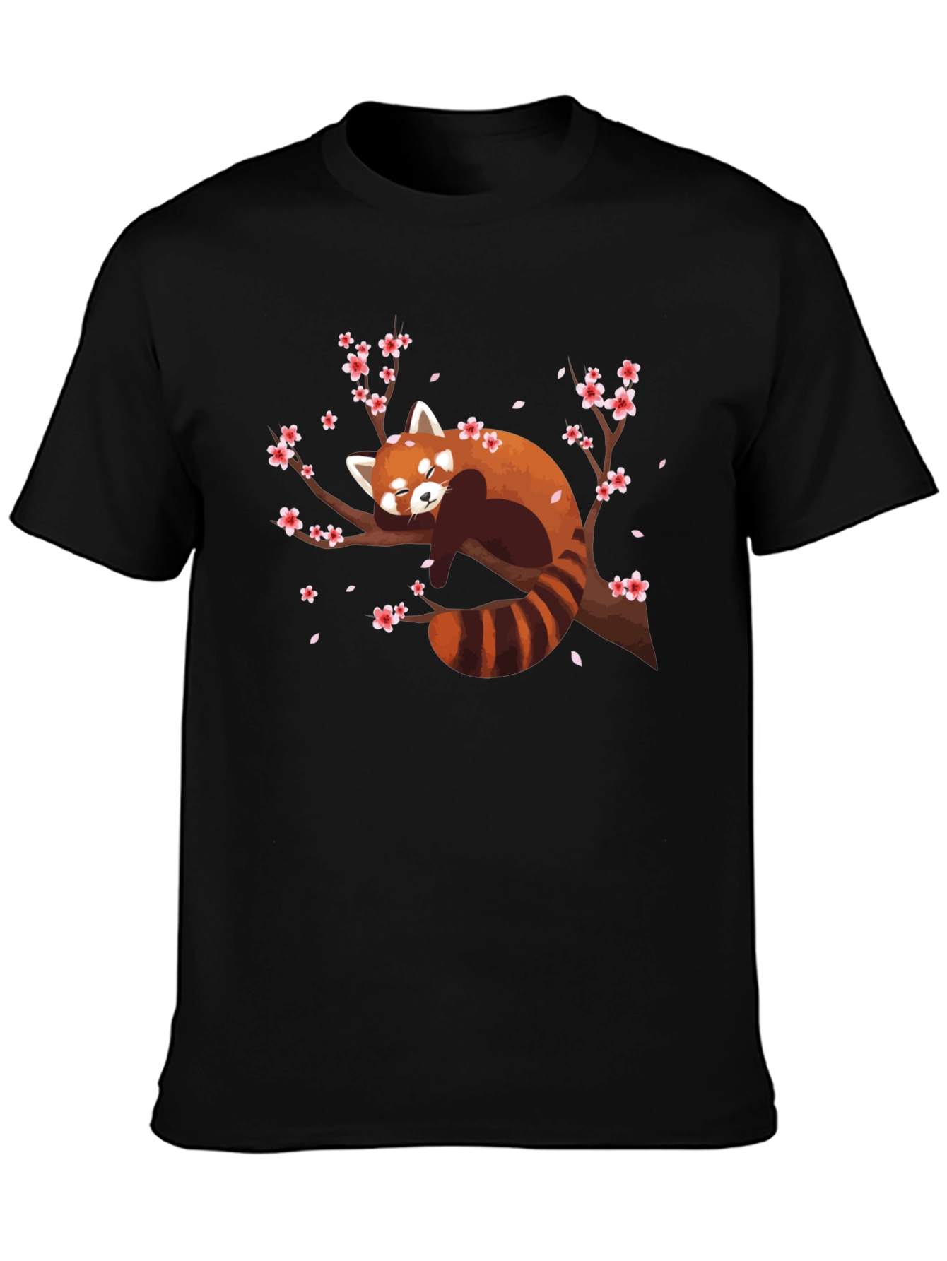 Red Panda on Branch Graphic T-Shirt