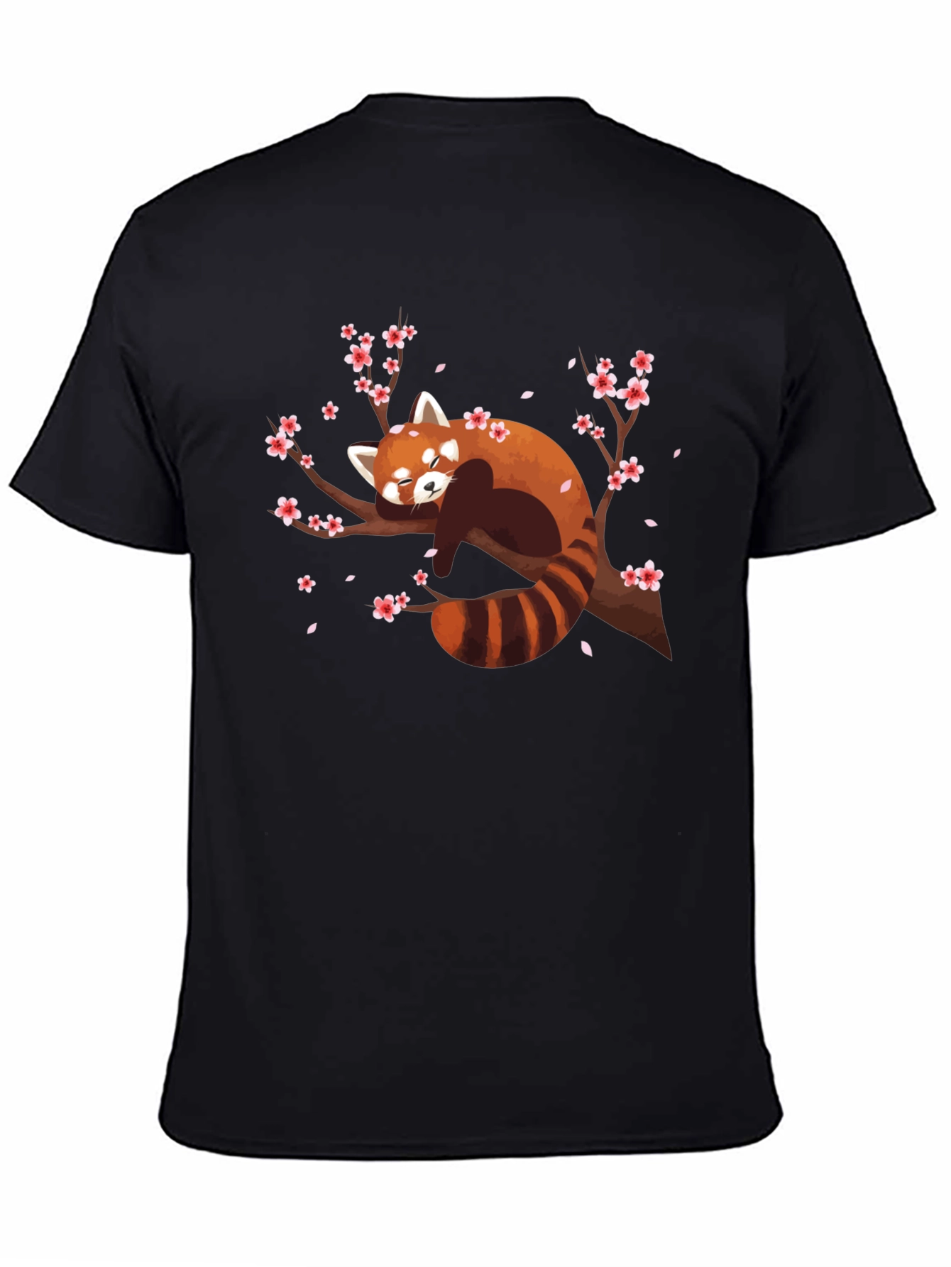 Red Panda on Branch Graphic T-Shirt