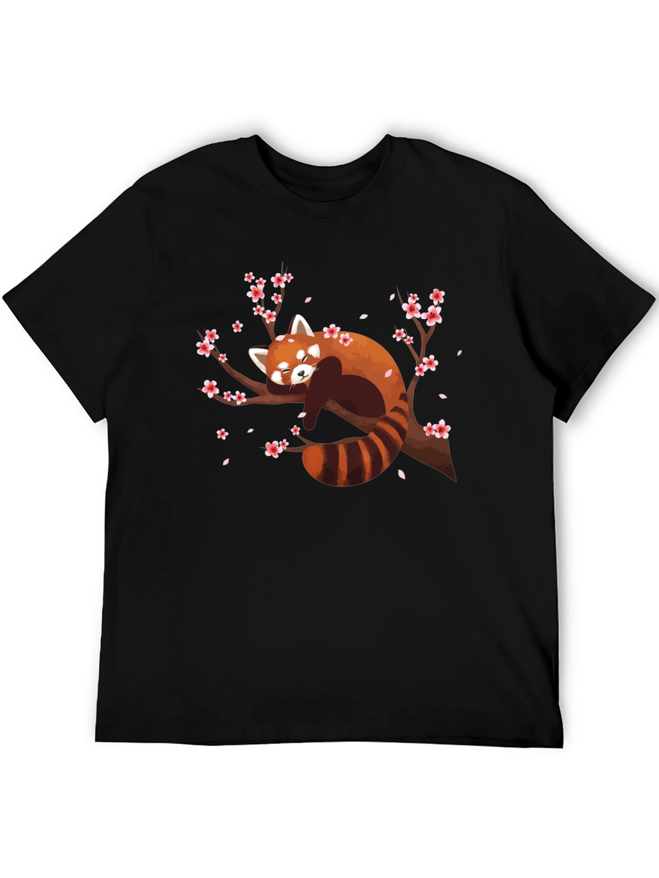 Red Panda on Branch Graphic T-Shirt