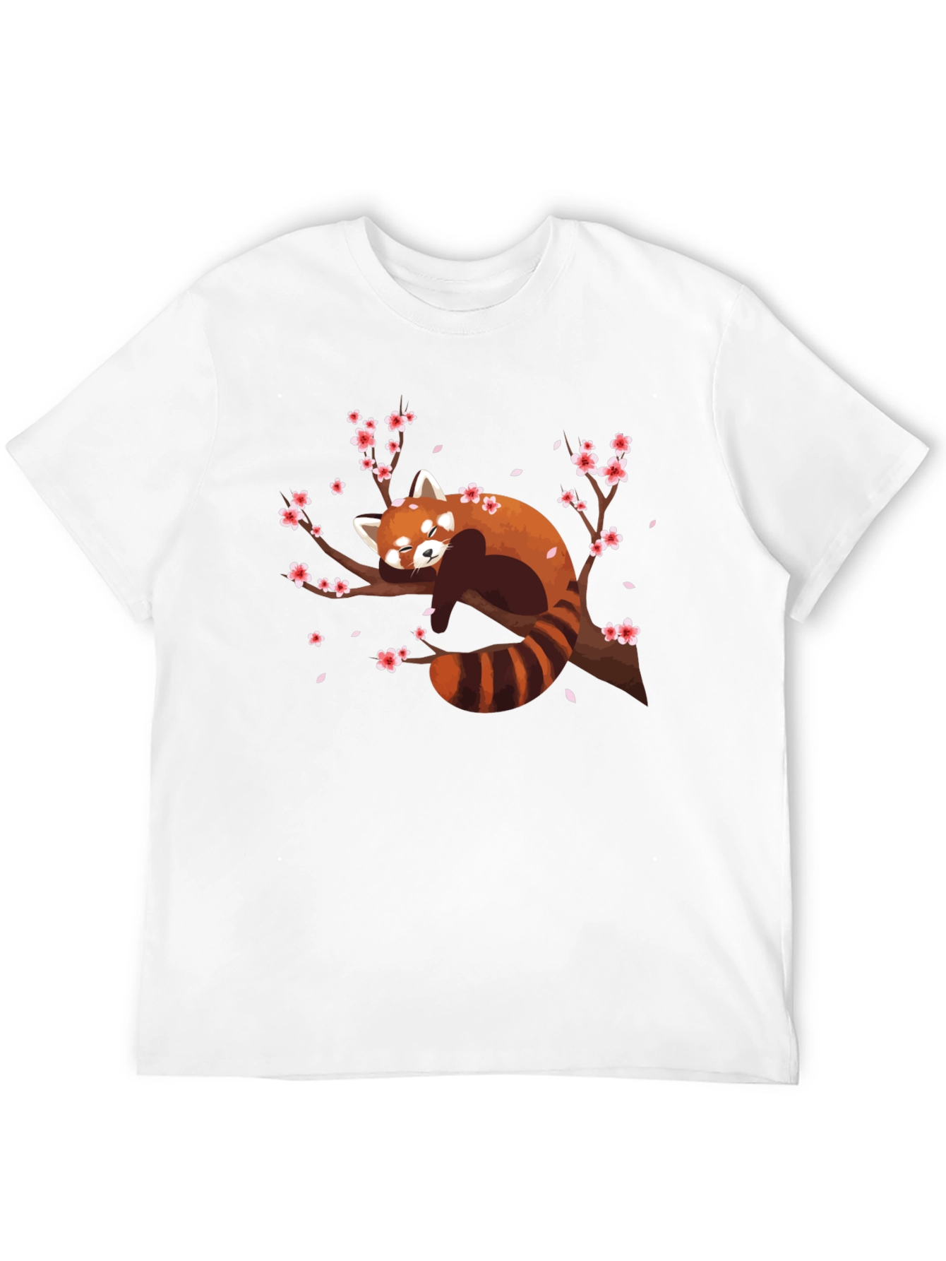Red Panda on Branch Graphic T-Shirt