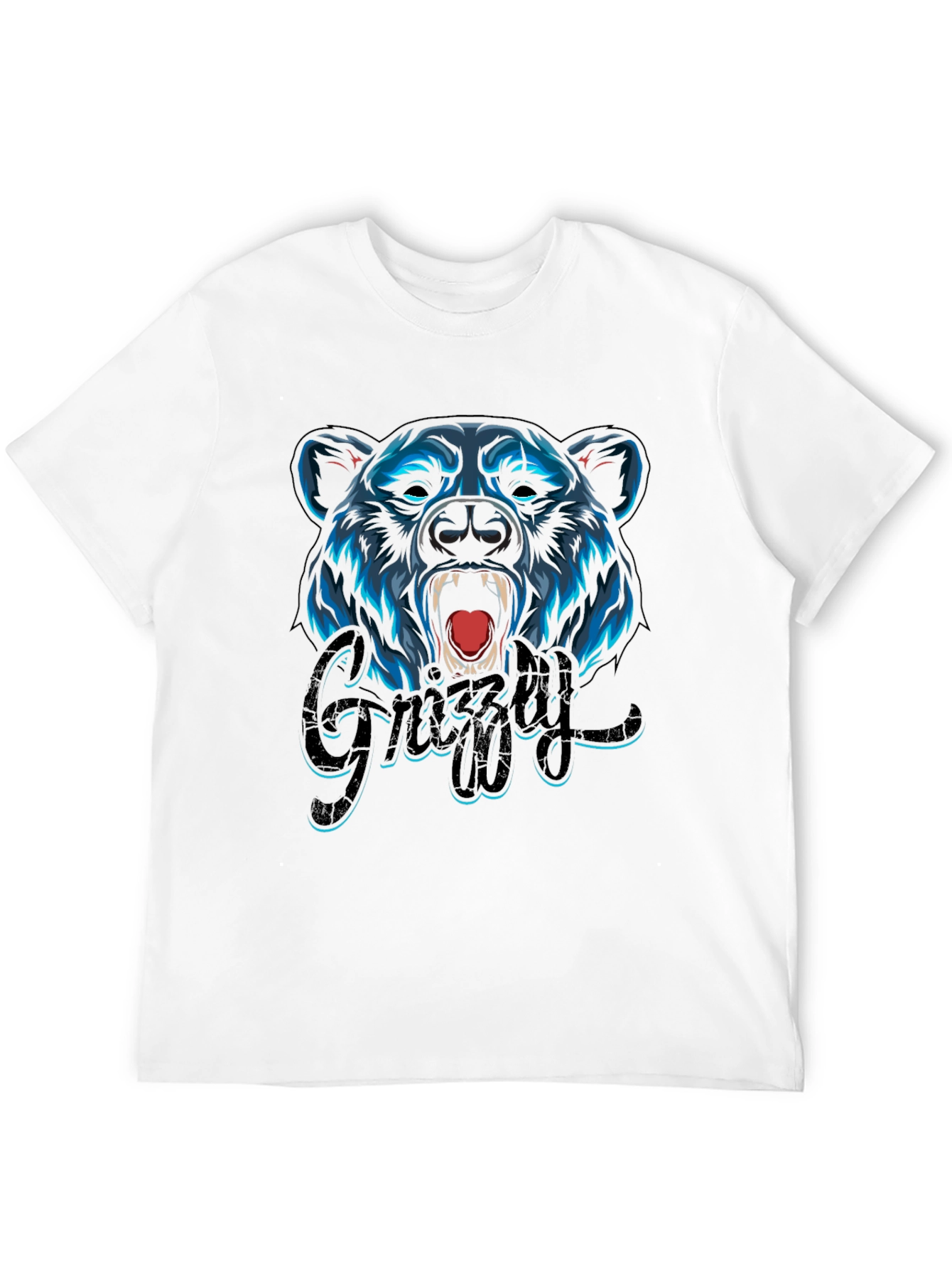 Grizzly Bear Graphic Tee - Mens Black T-Shirt