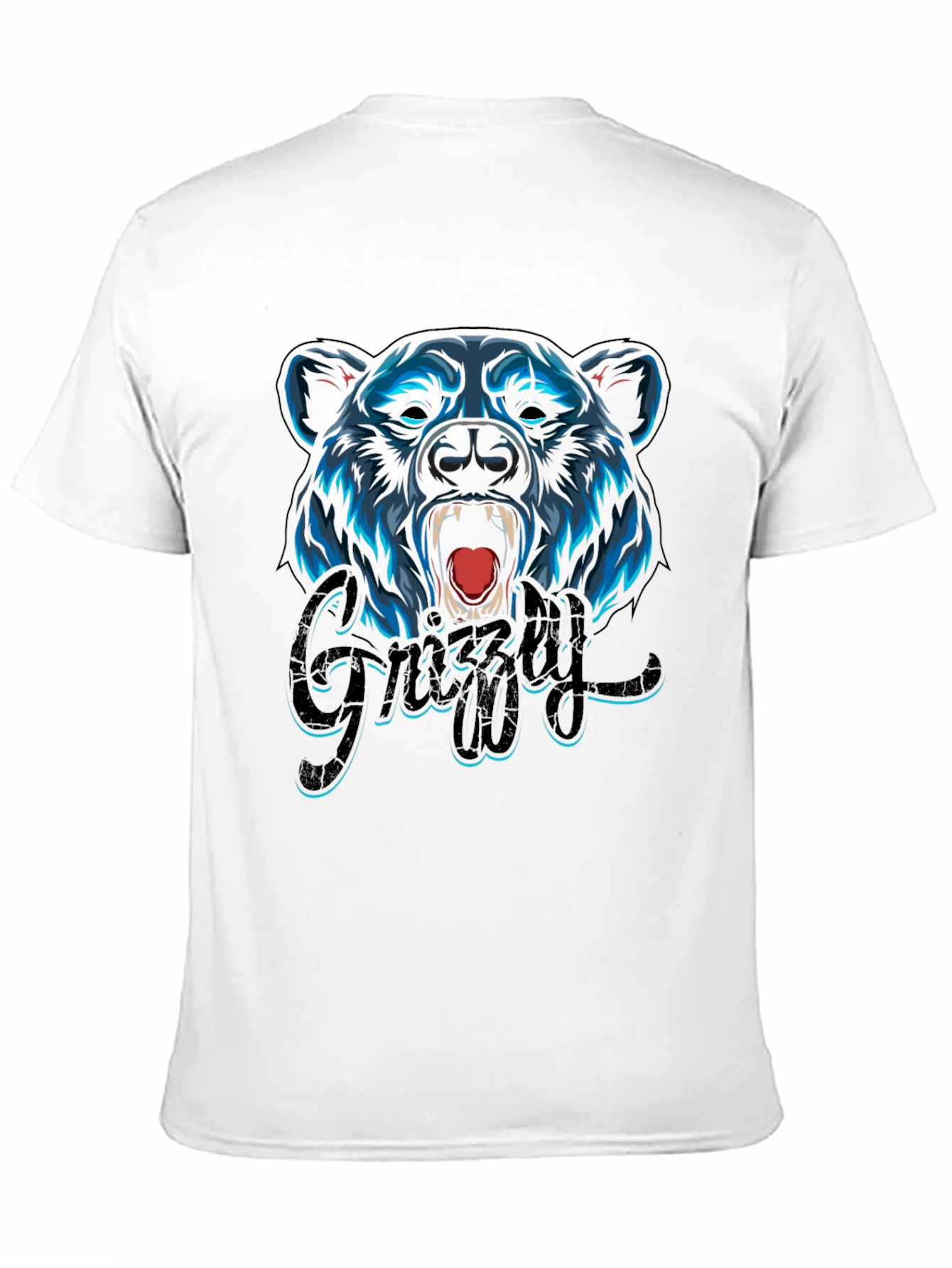 Grizzly Bear Graphic Tee - Mens Black T-Shirt