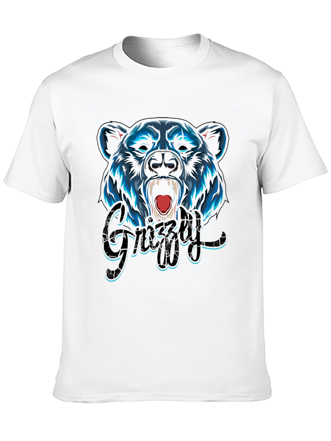 Grizzly Bear Graphic Tee - Mens Black T-Shirt